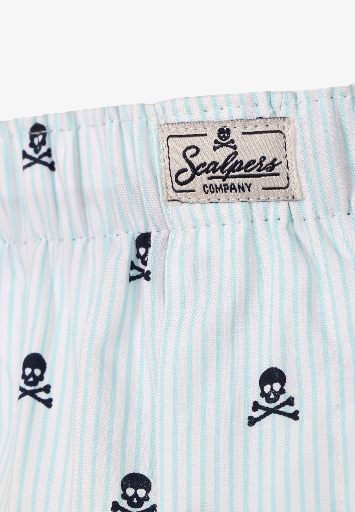 STRIPED SKULL BOXER SHORTS