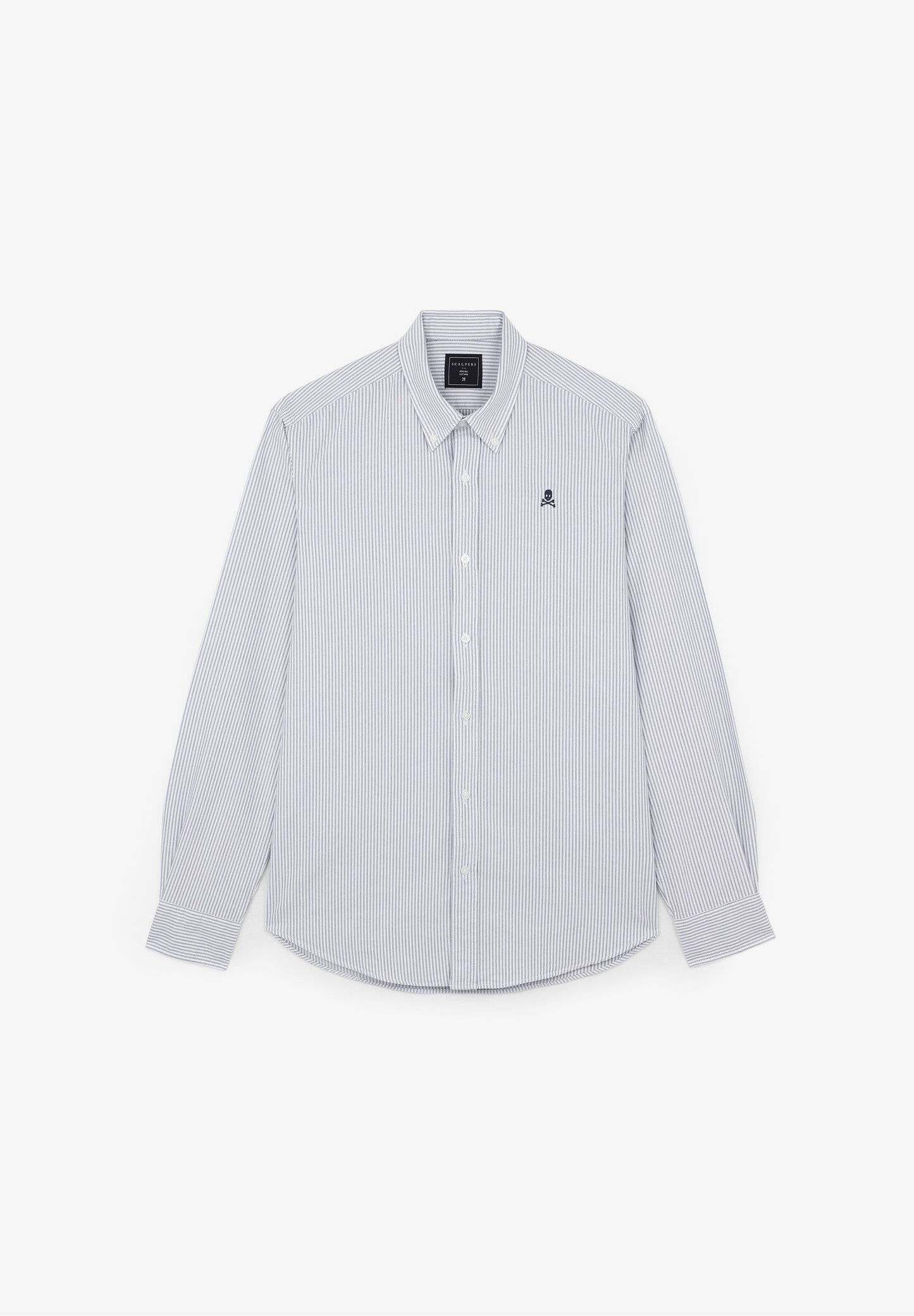 OXFORD SHIRT WITH CONTRAST SKULL PRINT