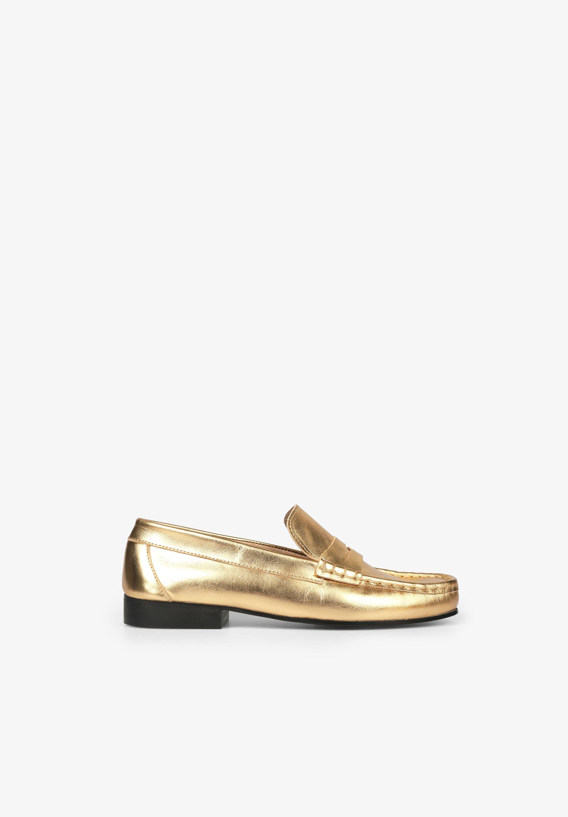 METALLIC LEATHER LOAFERS Scalpers ROW