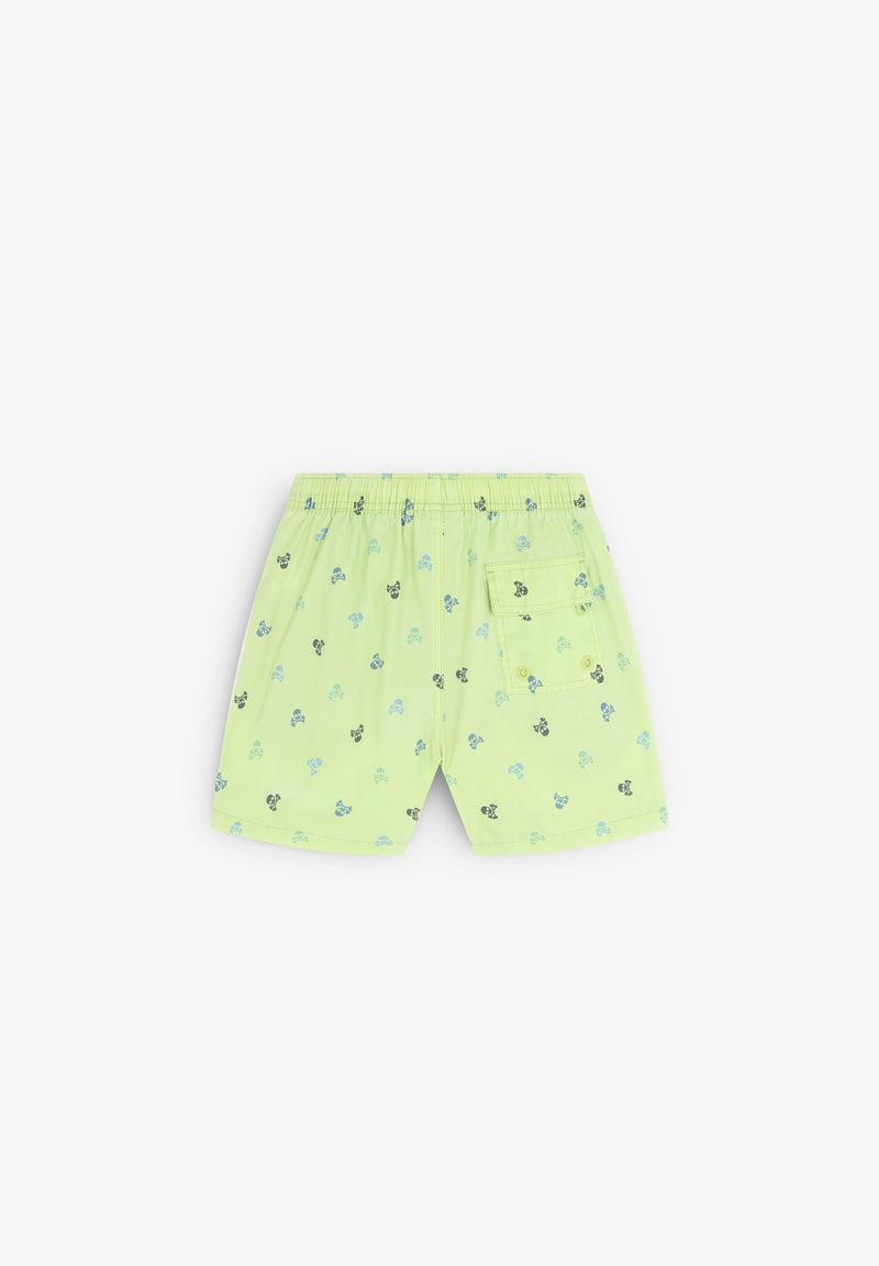 SWIMMING TRUNKS WITH ALL-OVER CONTRAST SKULLS