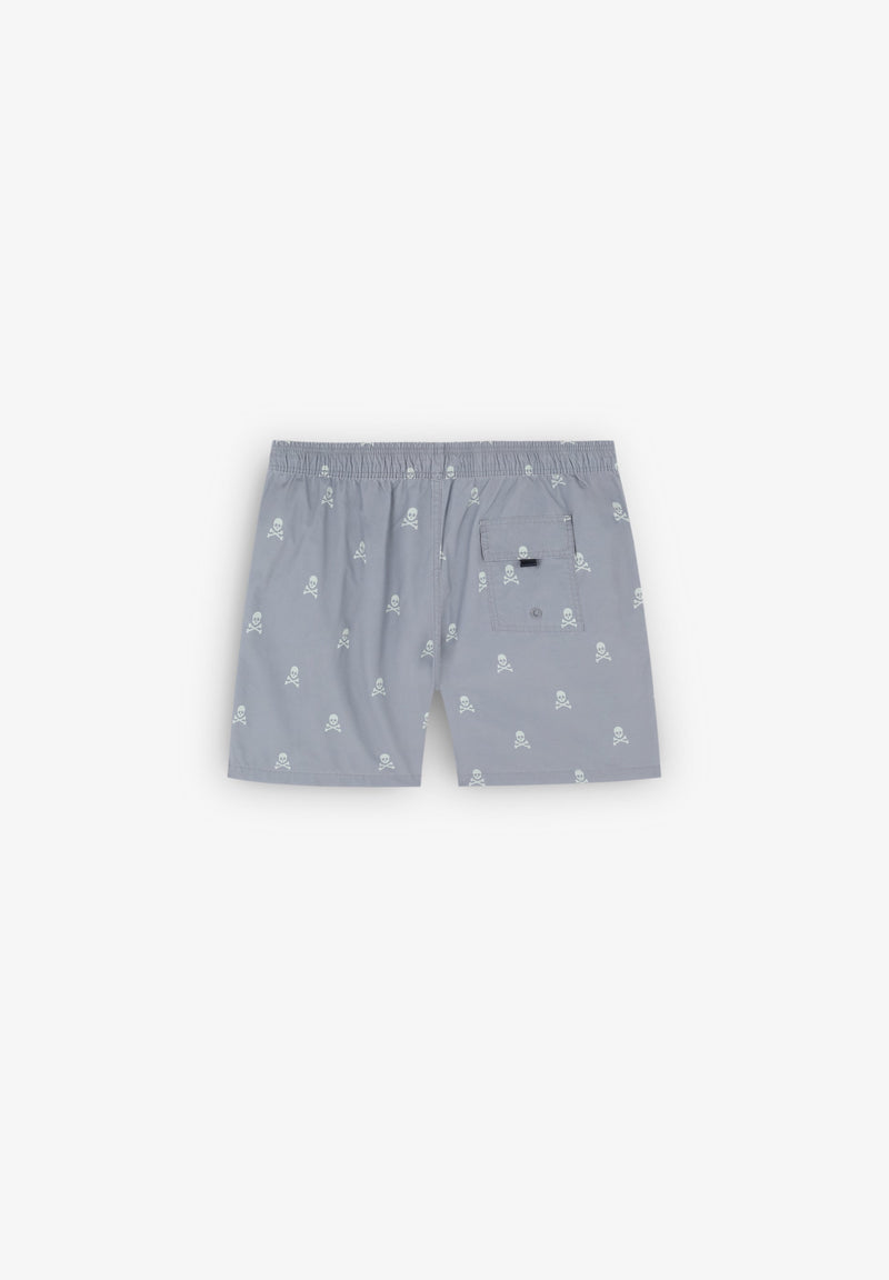 SWIMMING TRUNKS WITH ALL-OVER SKULLS