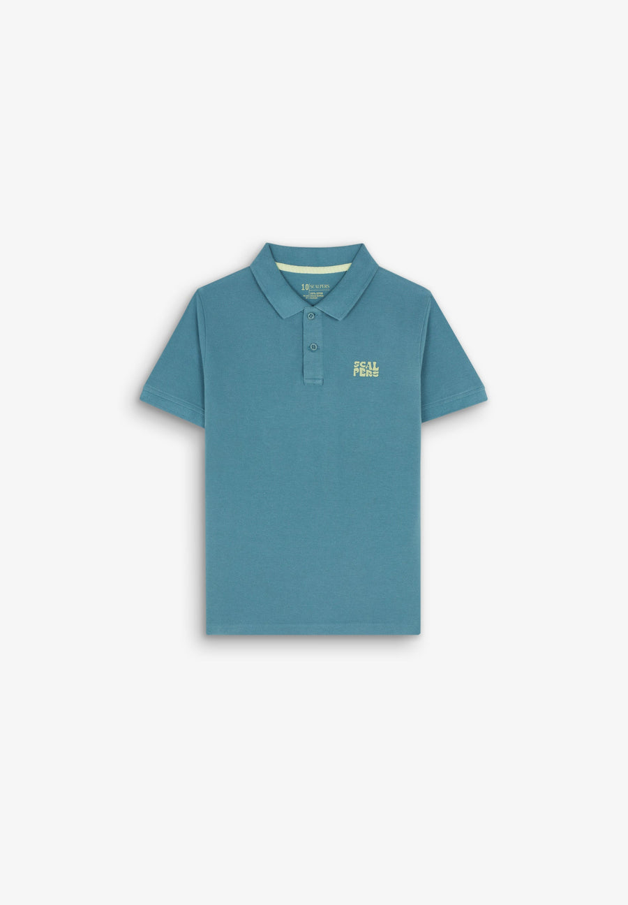 POLO WITH SKULL PATCH
