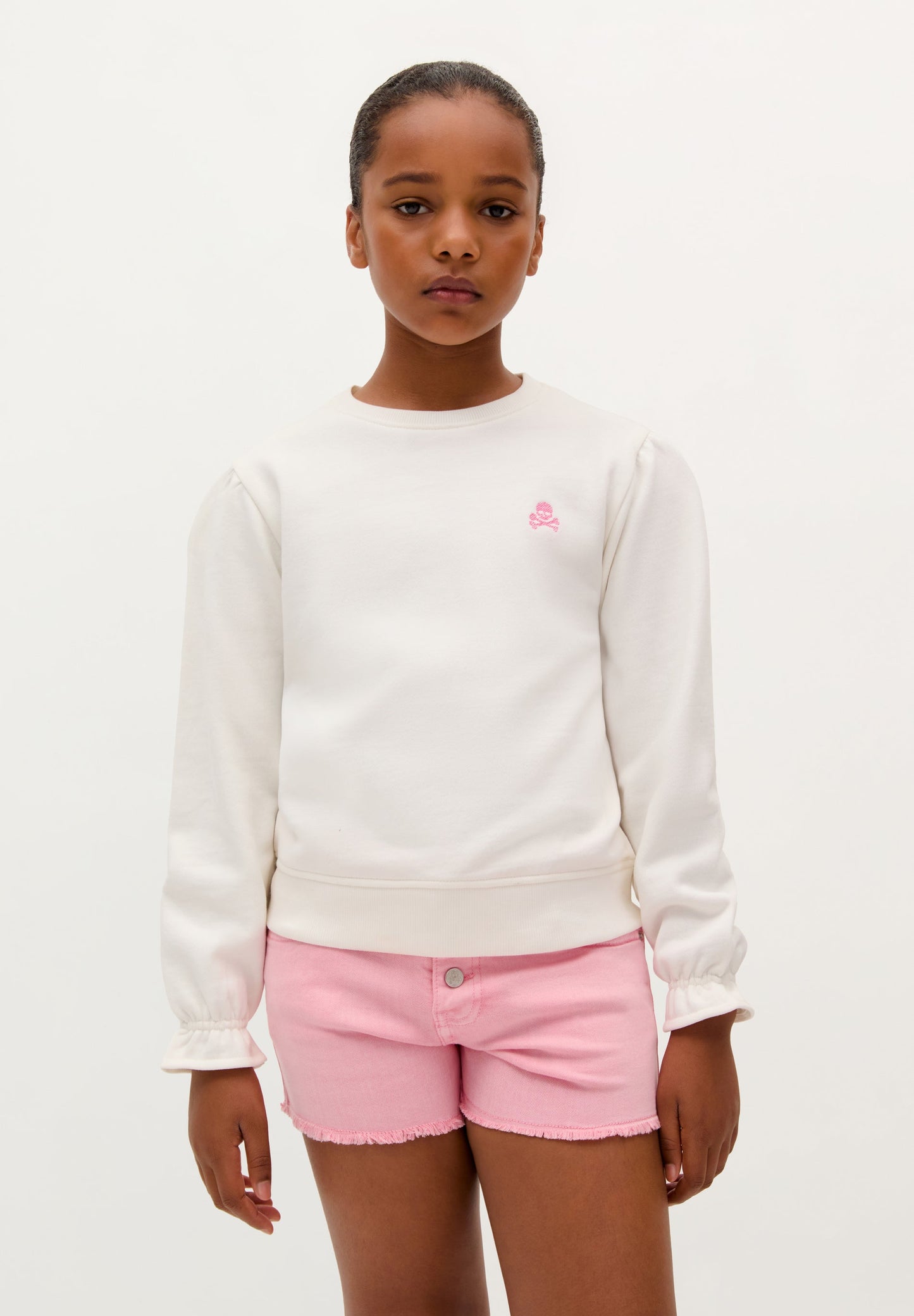 EMBROIDERED PRINT SWEATSHIRT