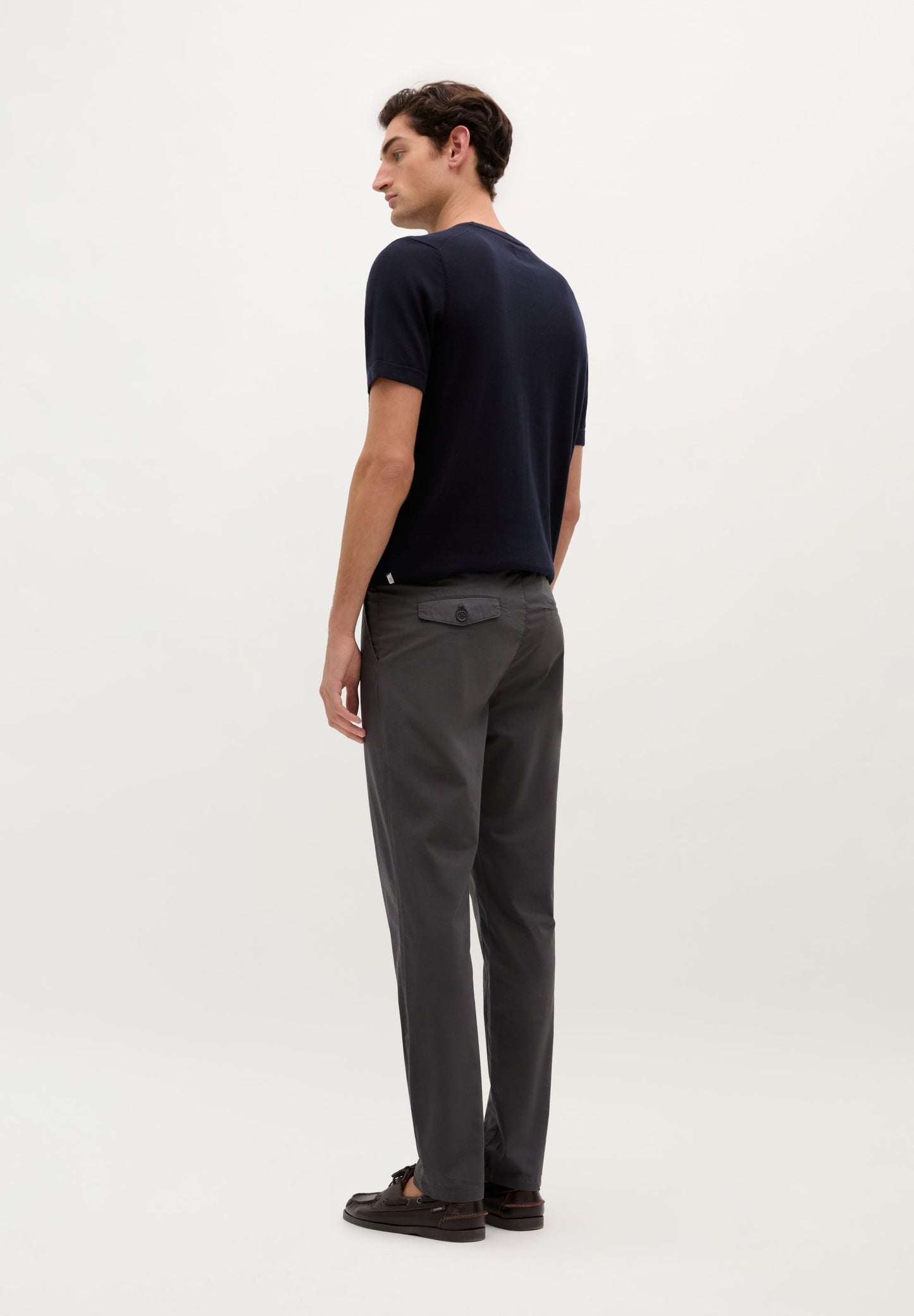 PLEATED CHINO TROUSERS