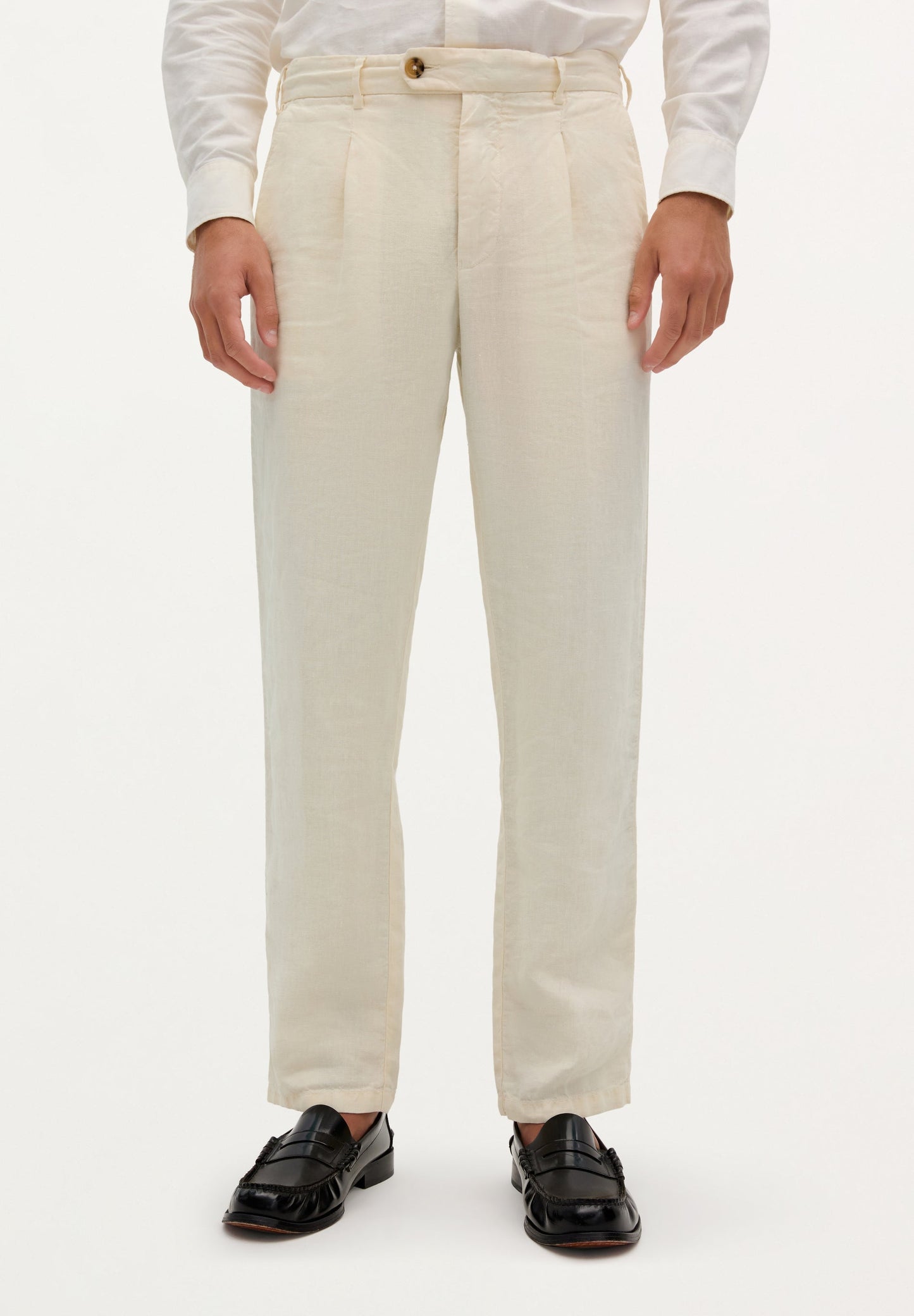 LINEN TROUSERS WITH DARTS