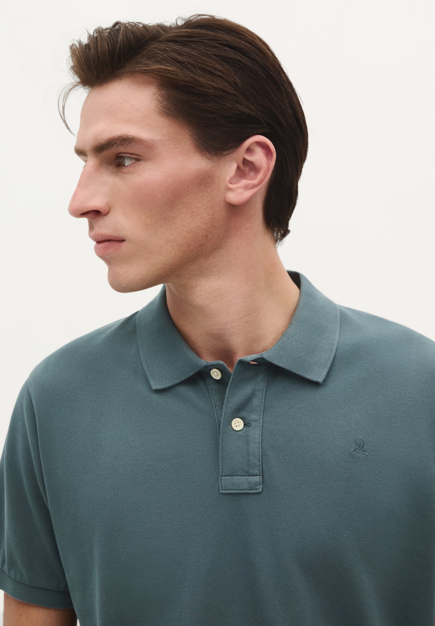 BASIC POLO SHIRT WITH SKULL DETAIL