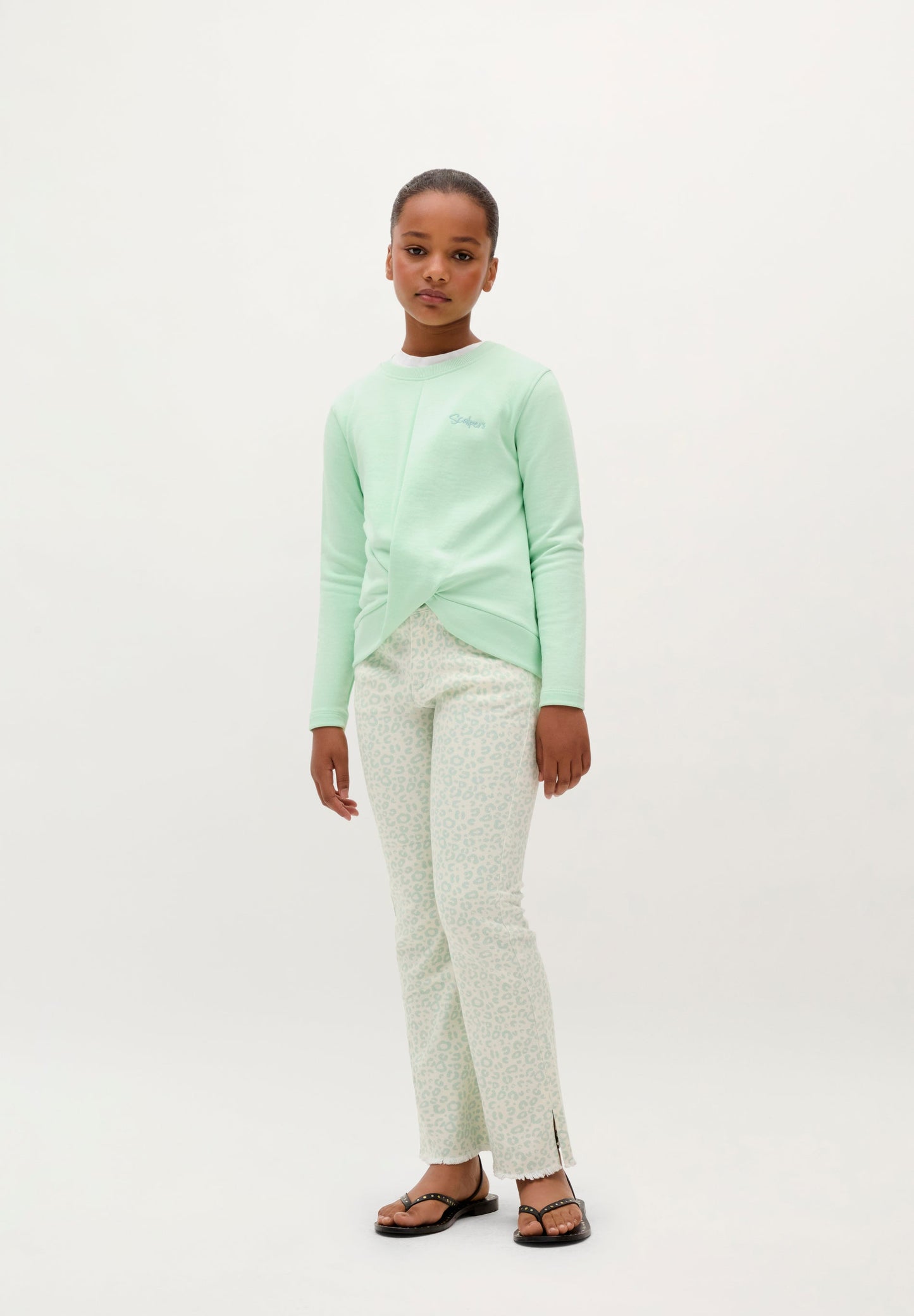 DRAPED SWEATSHIRT WITH KNOT