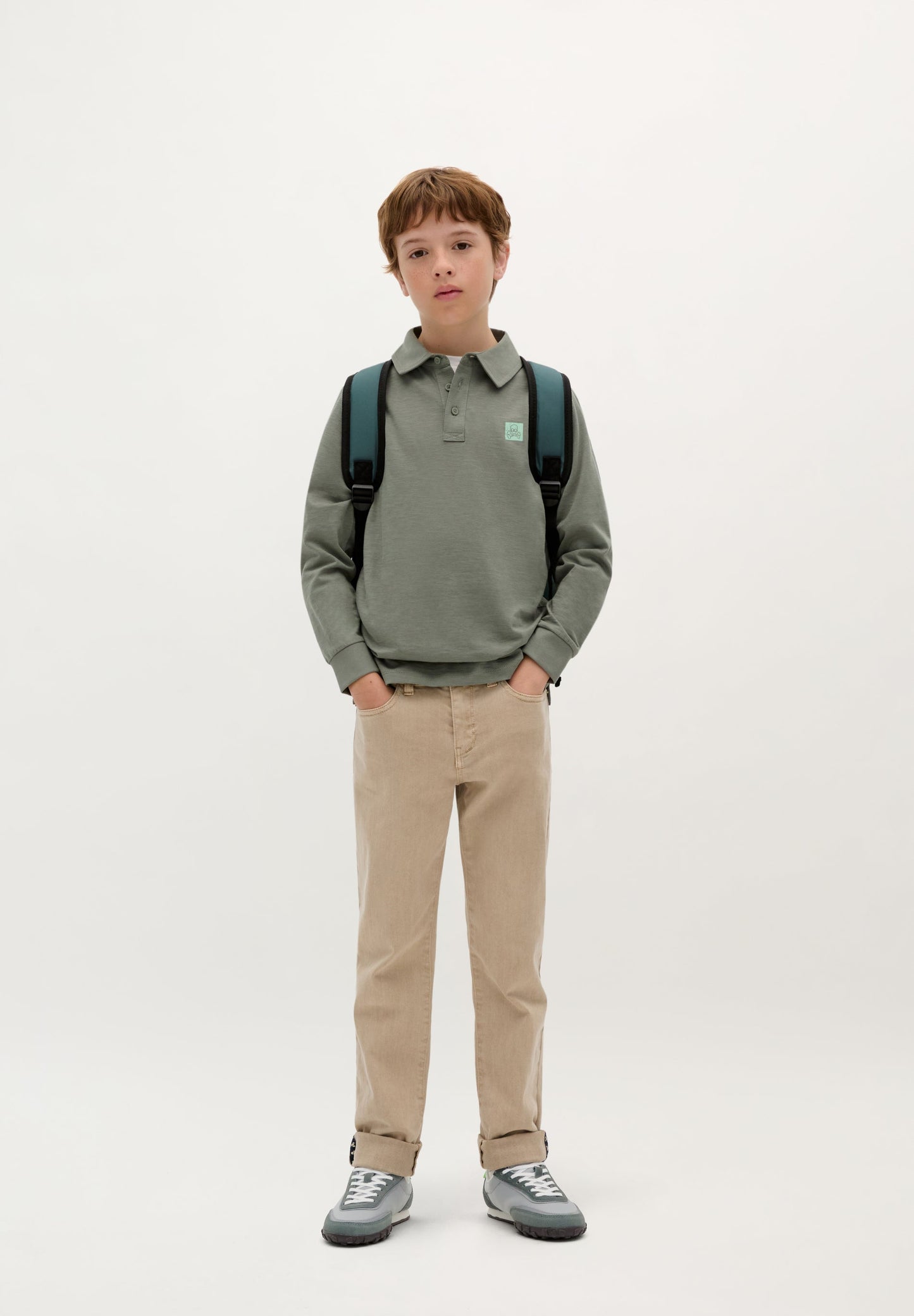 LONG SLEEVE PRINT POLO