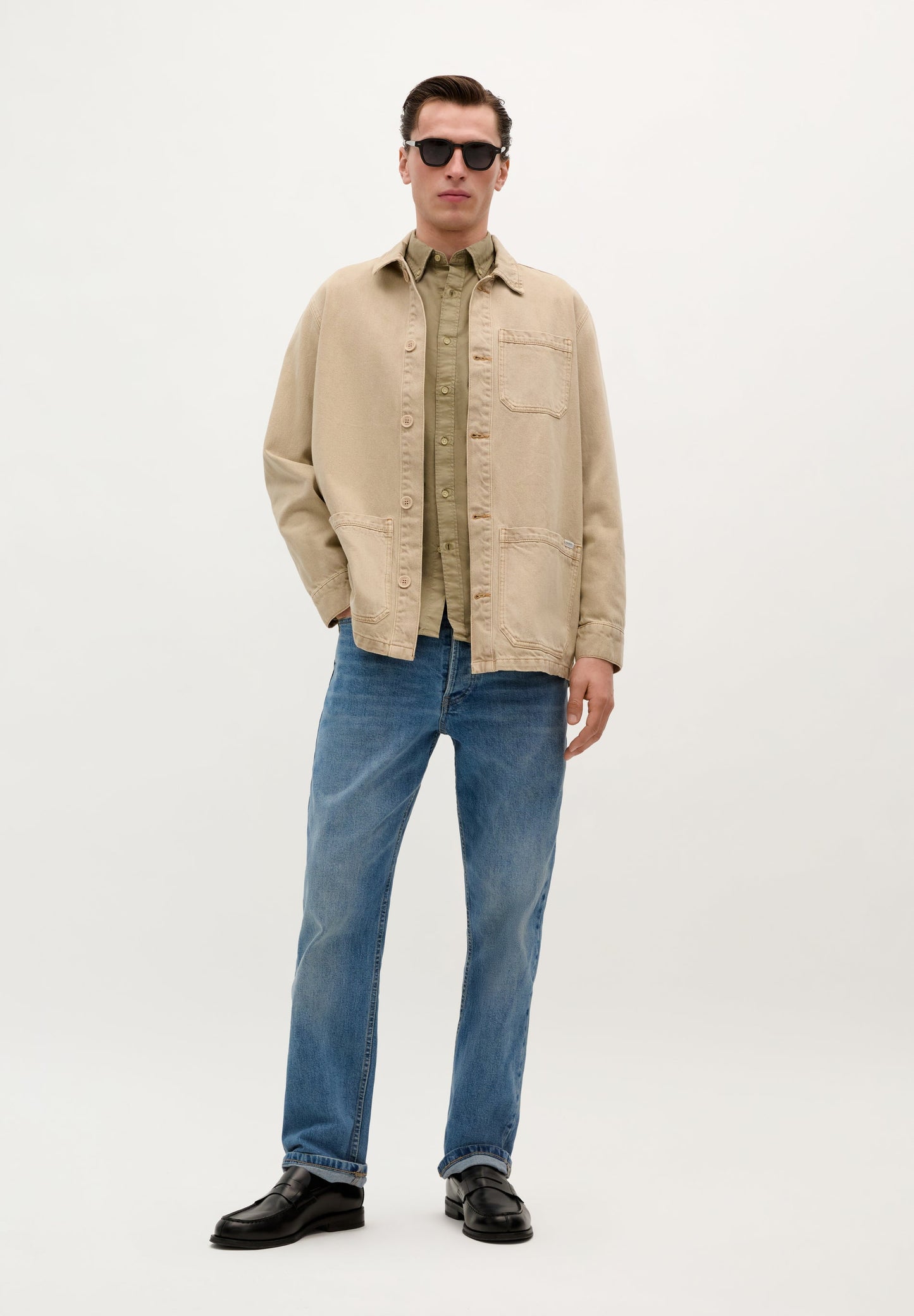 BUTTON COLLAR SKULL SHIRT