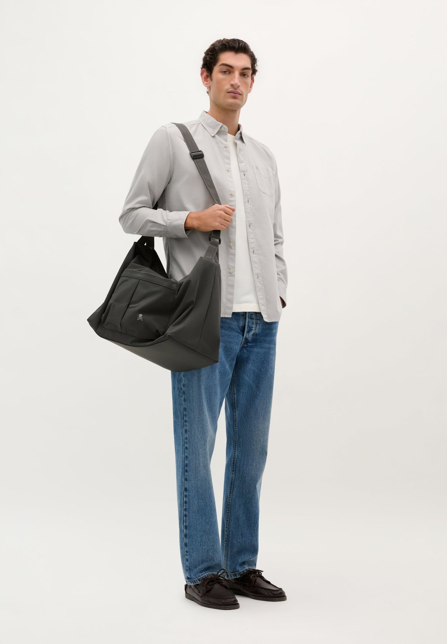BUTTON COLLAR SKULL SHIRT