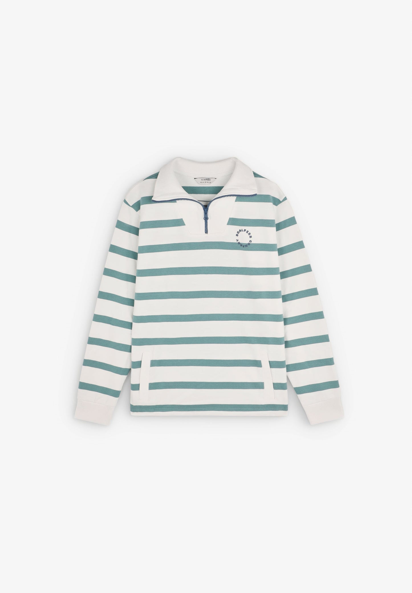STRIPED PRINT SWEATSHIRT
