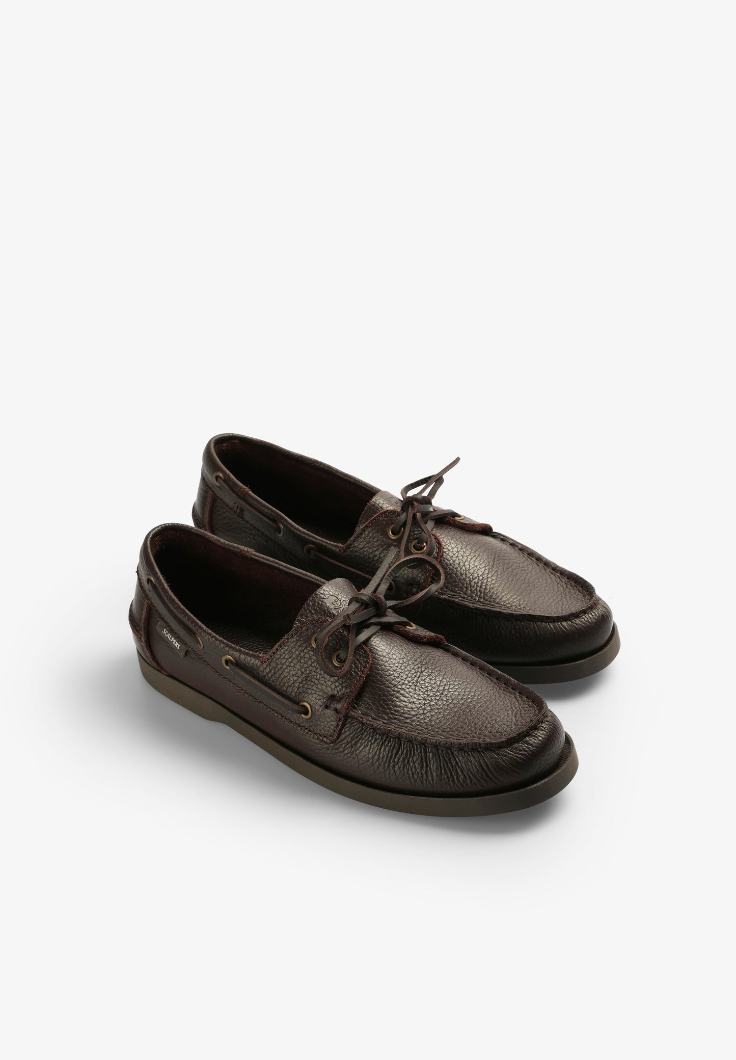 PLAIN LEATHER DECK SHOES
