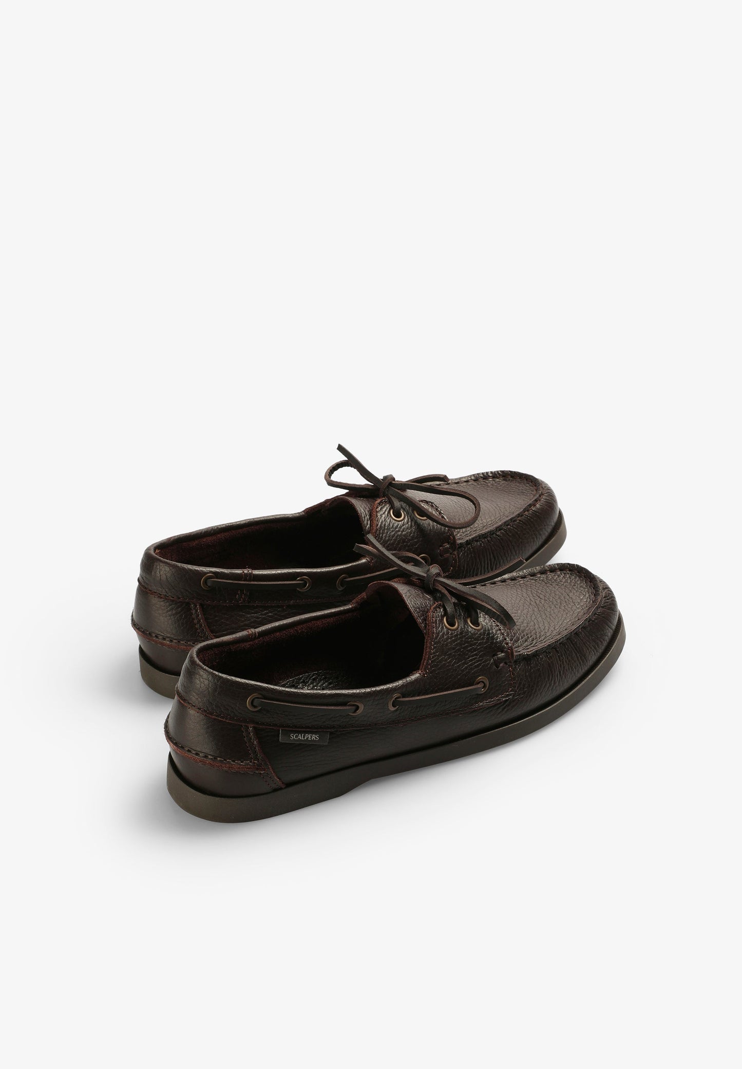 PLAIN LEATHER DECK SHOES