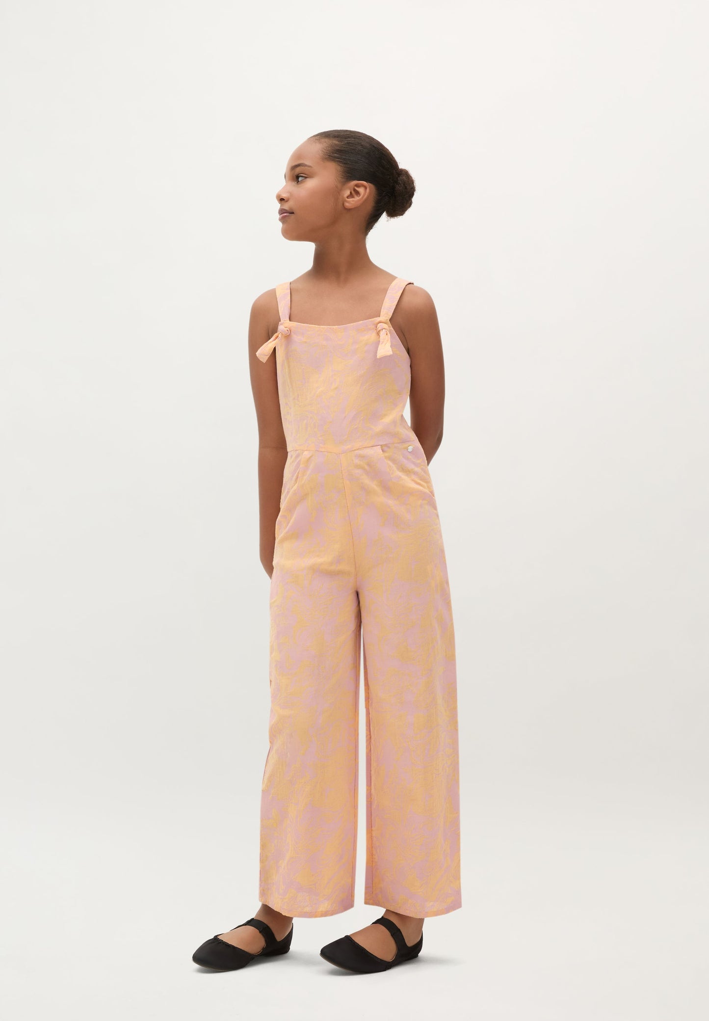 PRINTED JUMPSUIT WITH DARTS