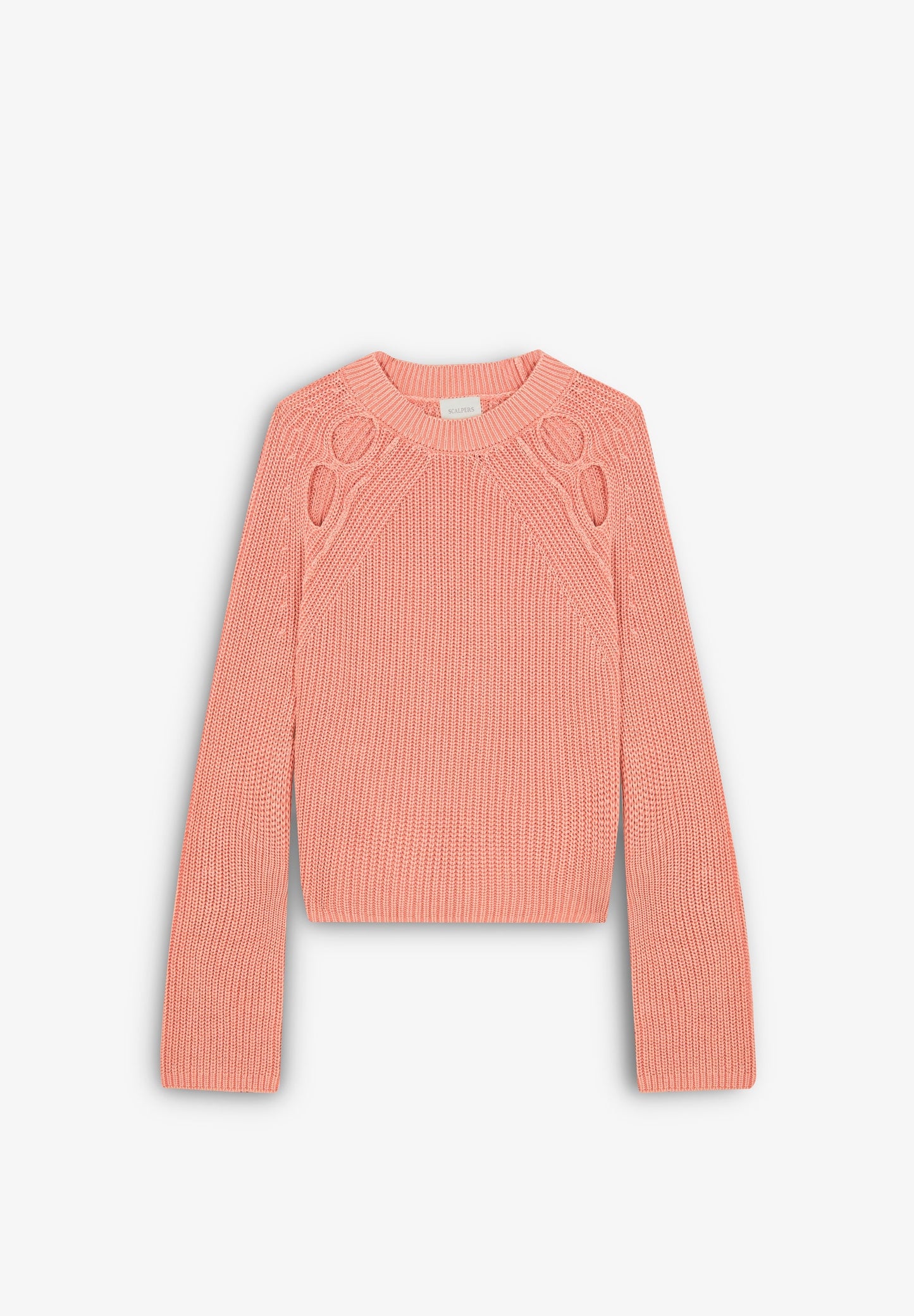 RIBBED KNIT SWEATER WITH OPENINGS