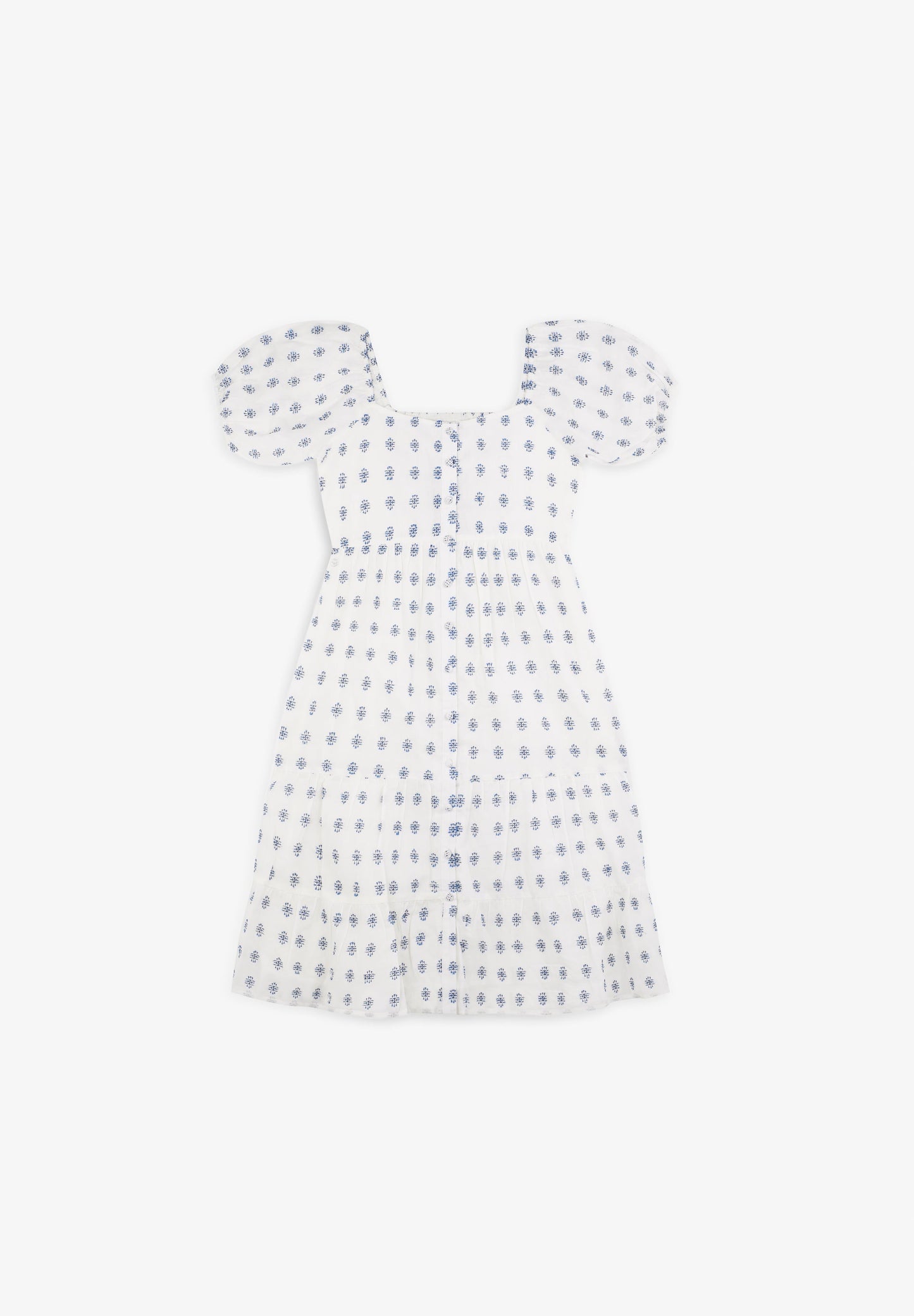 PUFF SLEEVE MIDI DRESS