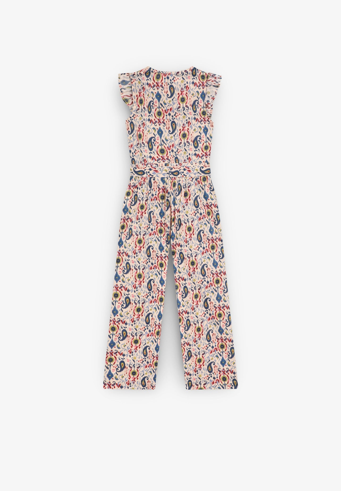 PRINTED JUMPSUIT WITH RUFFLE