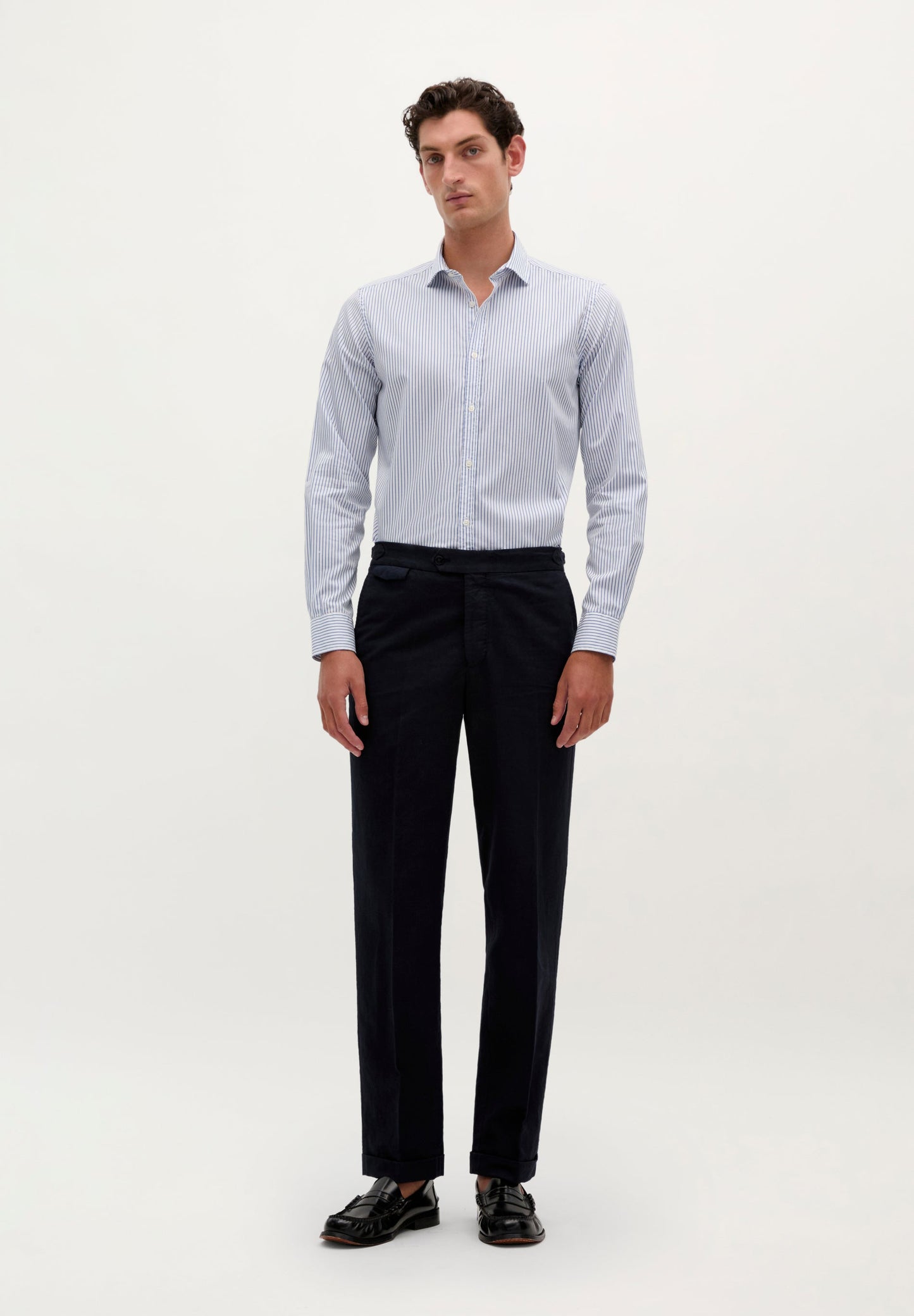 SLIM FIT STRIPED FORMAL SHIRT