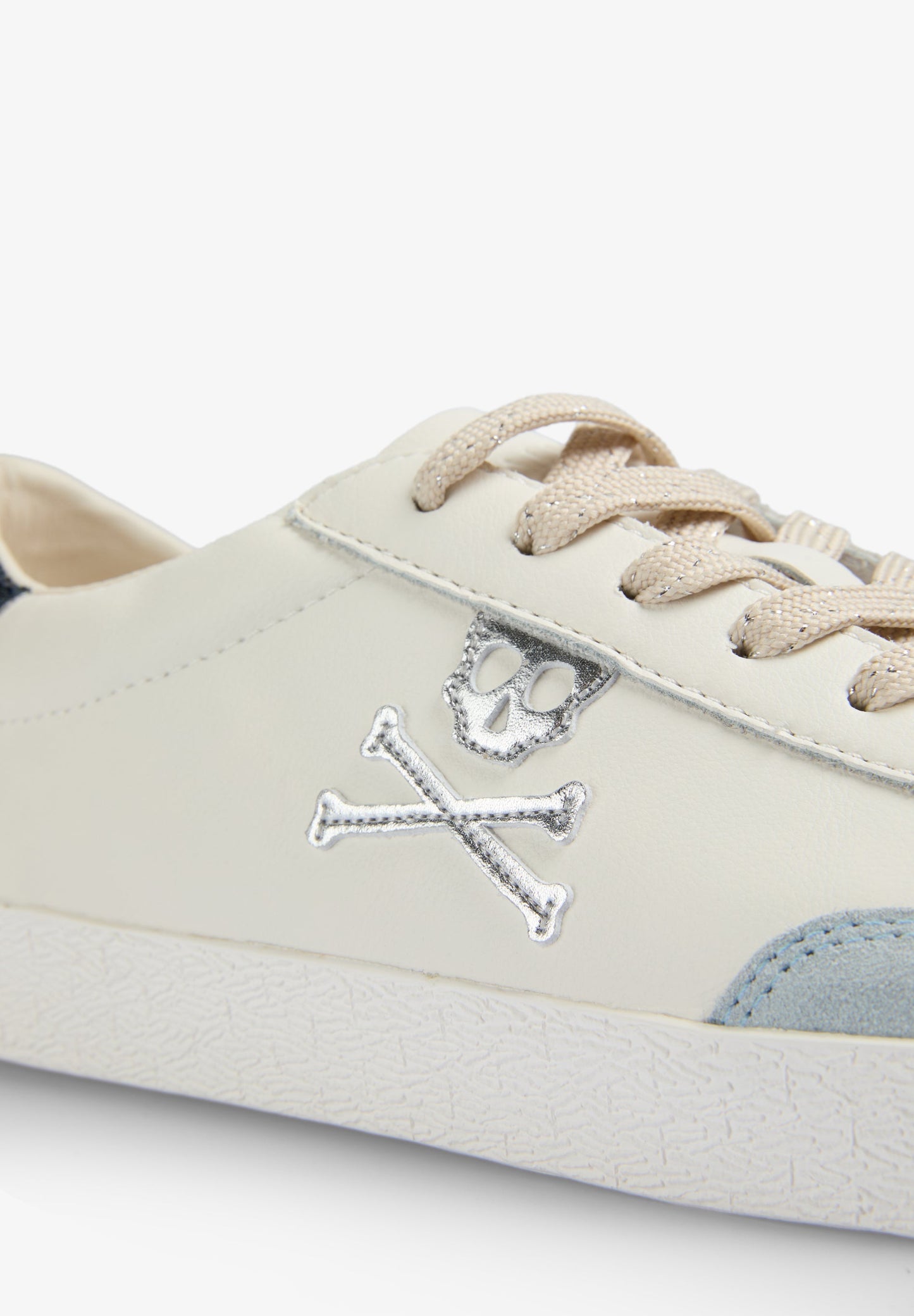 LOW TOP SNEAKERS WITH GLITTER SKULL