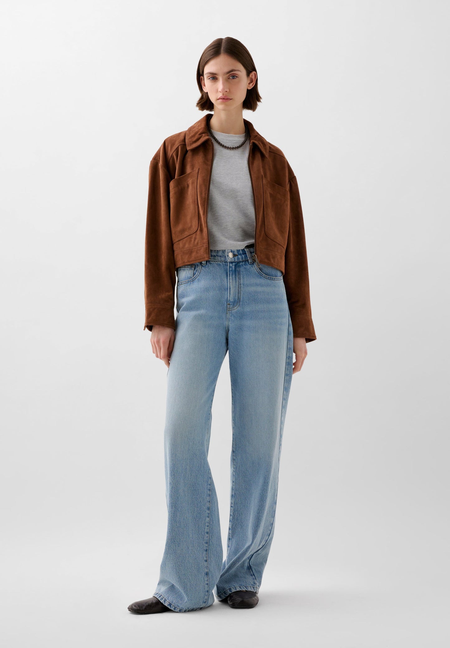 CROPPED SUEDE JACKET