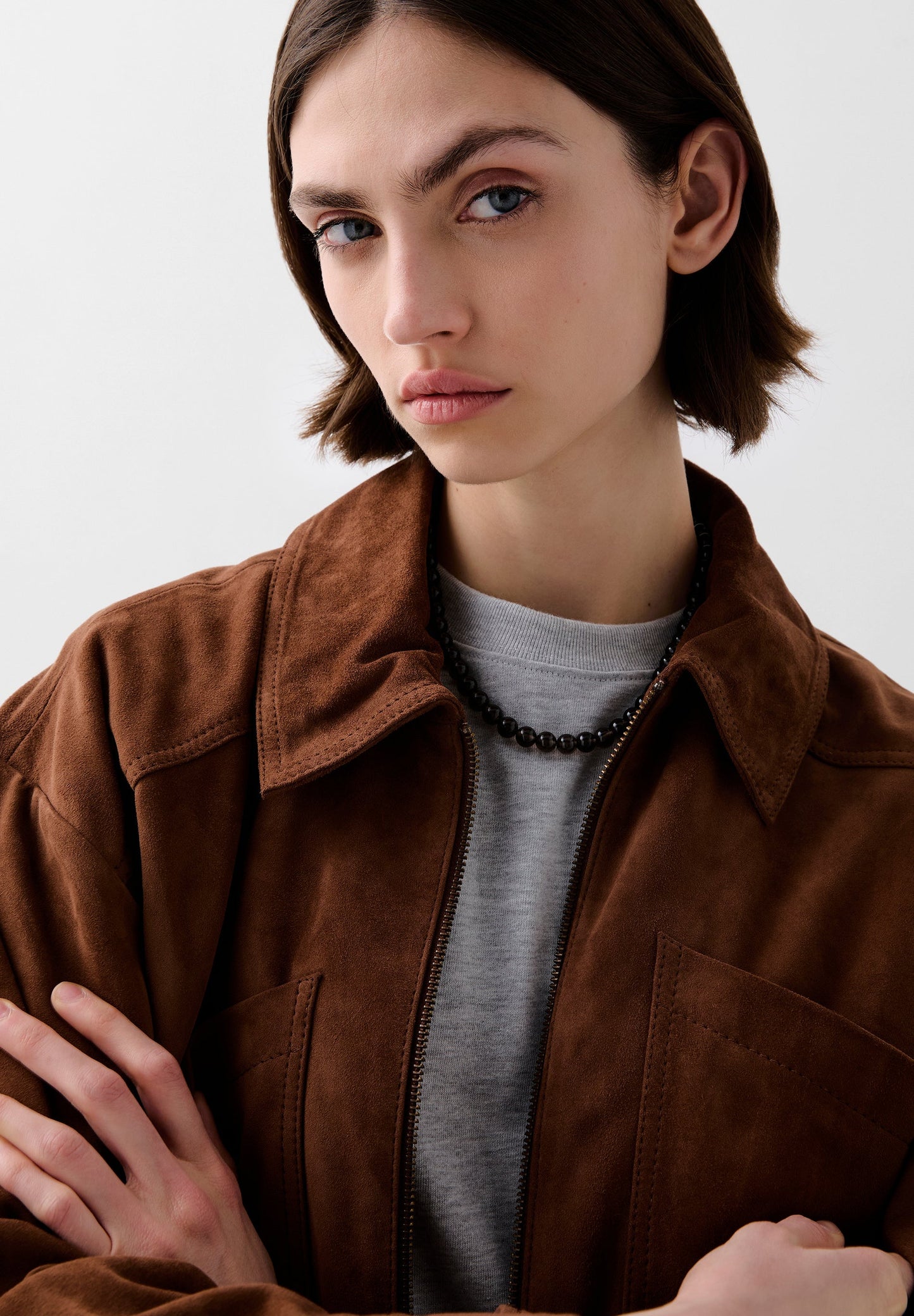 CROPPED SUEDE JACKET