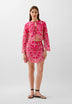 CONTRAST EMBROIDERED SKIRT