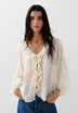 GATHERED BLOUSE WITH RUFFLES
