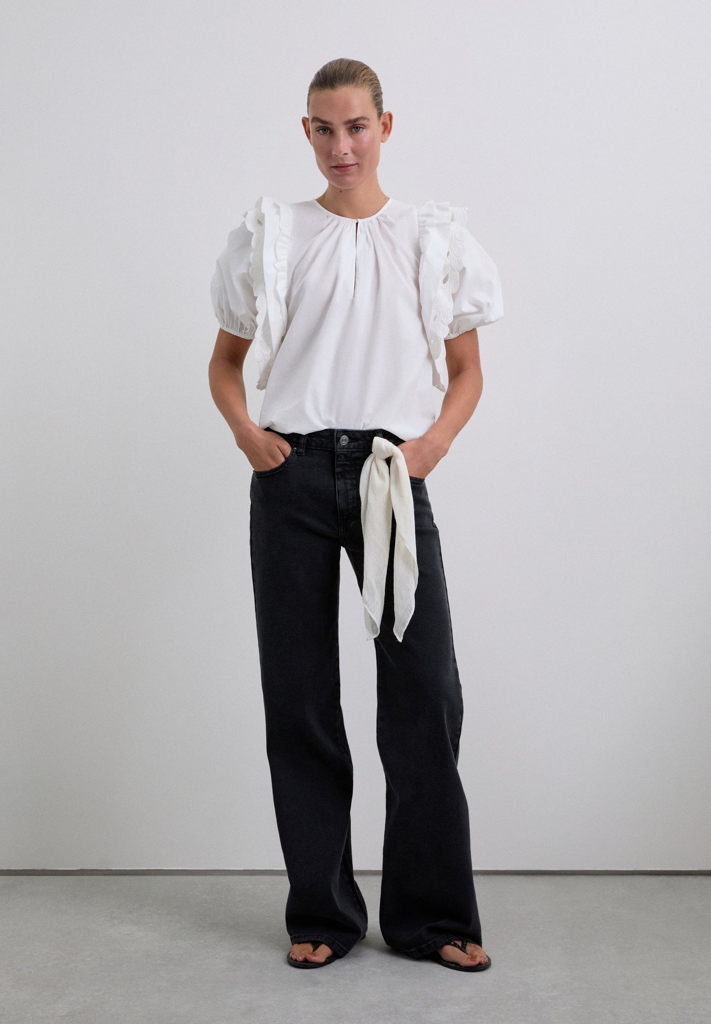 SC POPLIN PUFF TOP