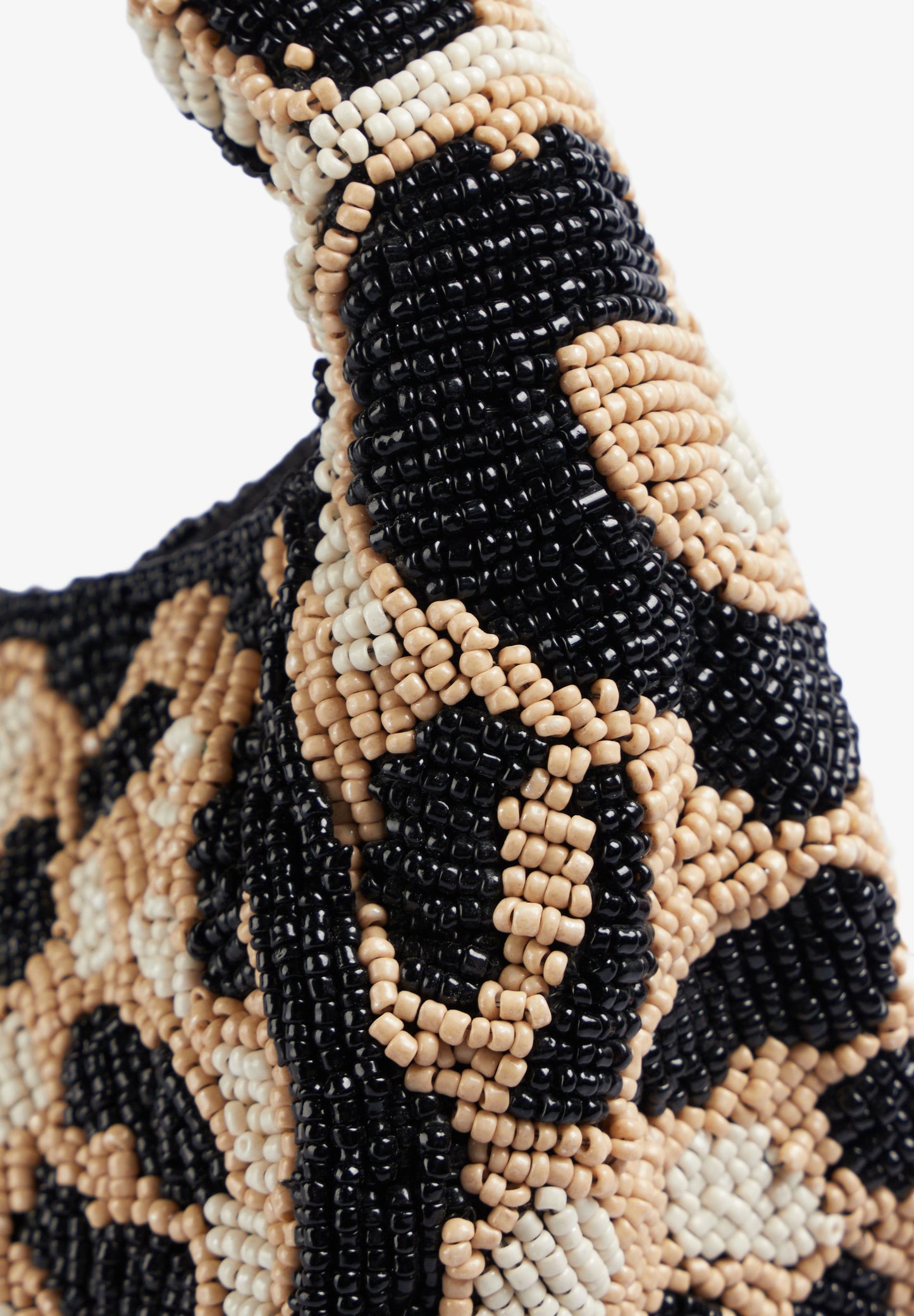 ANIMAL PRINT MINI BAG WITH BEADING