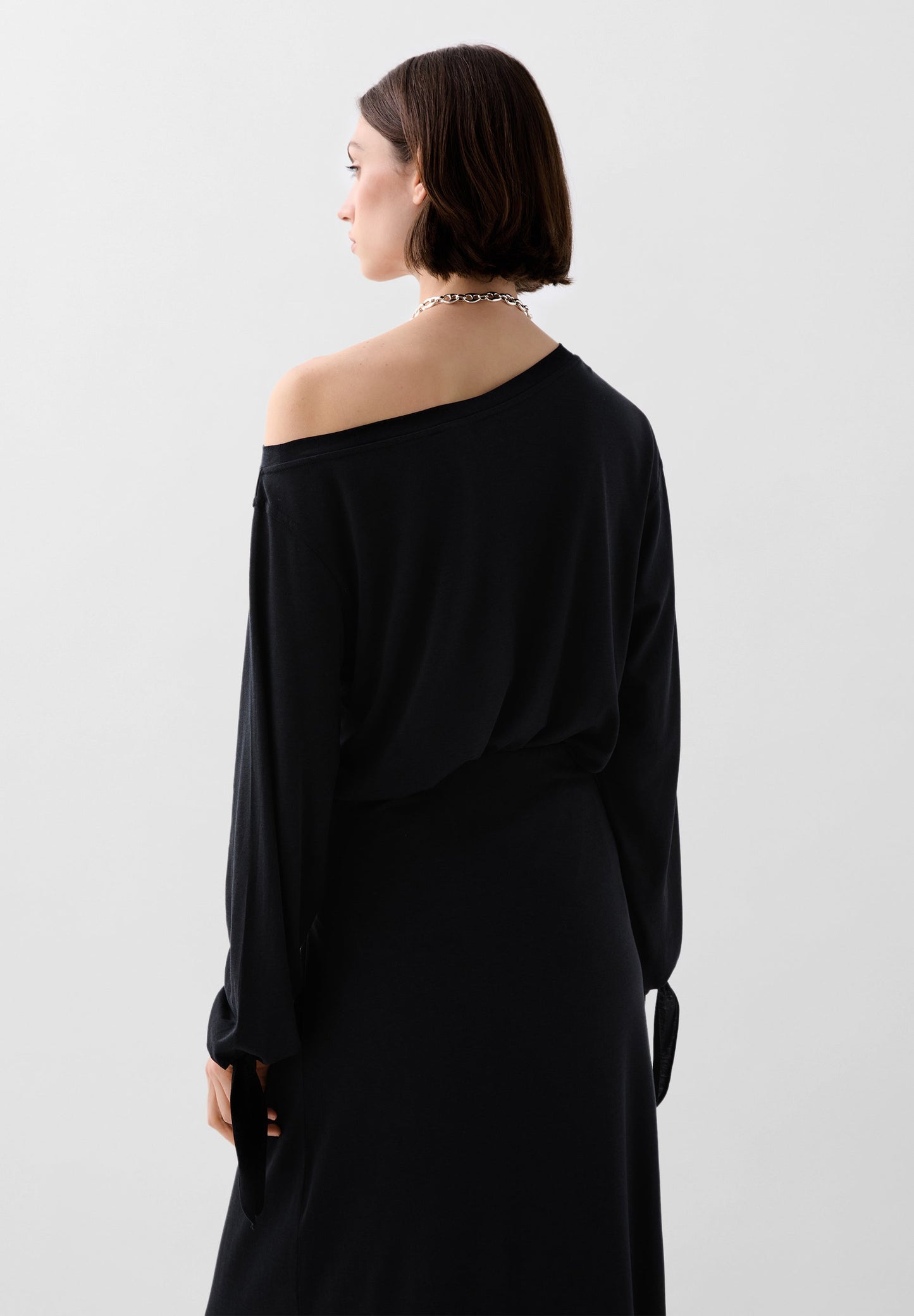 ASYMMETRIC TIE BLOUSE