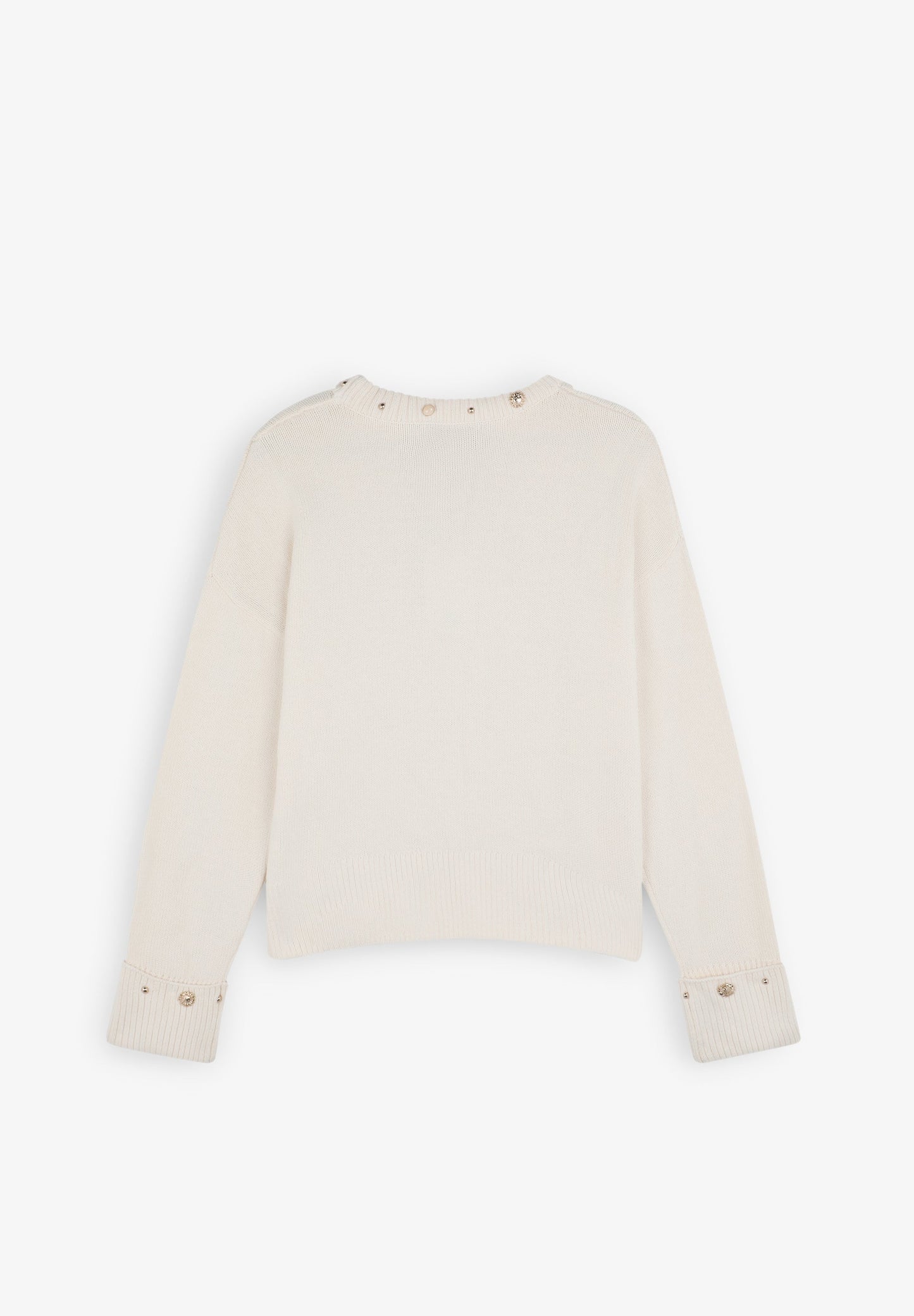 ROUND NECK SWEATER WITH STUDS
