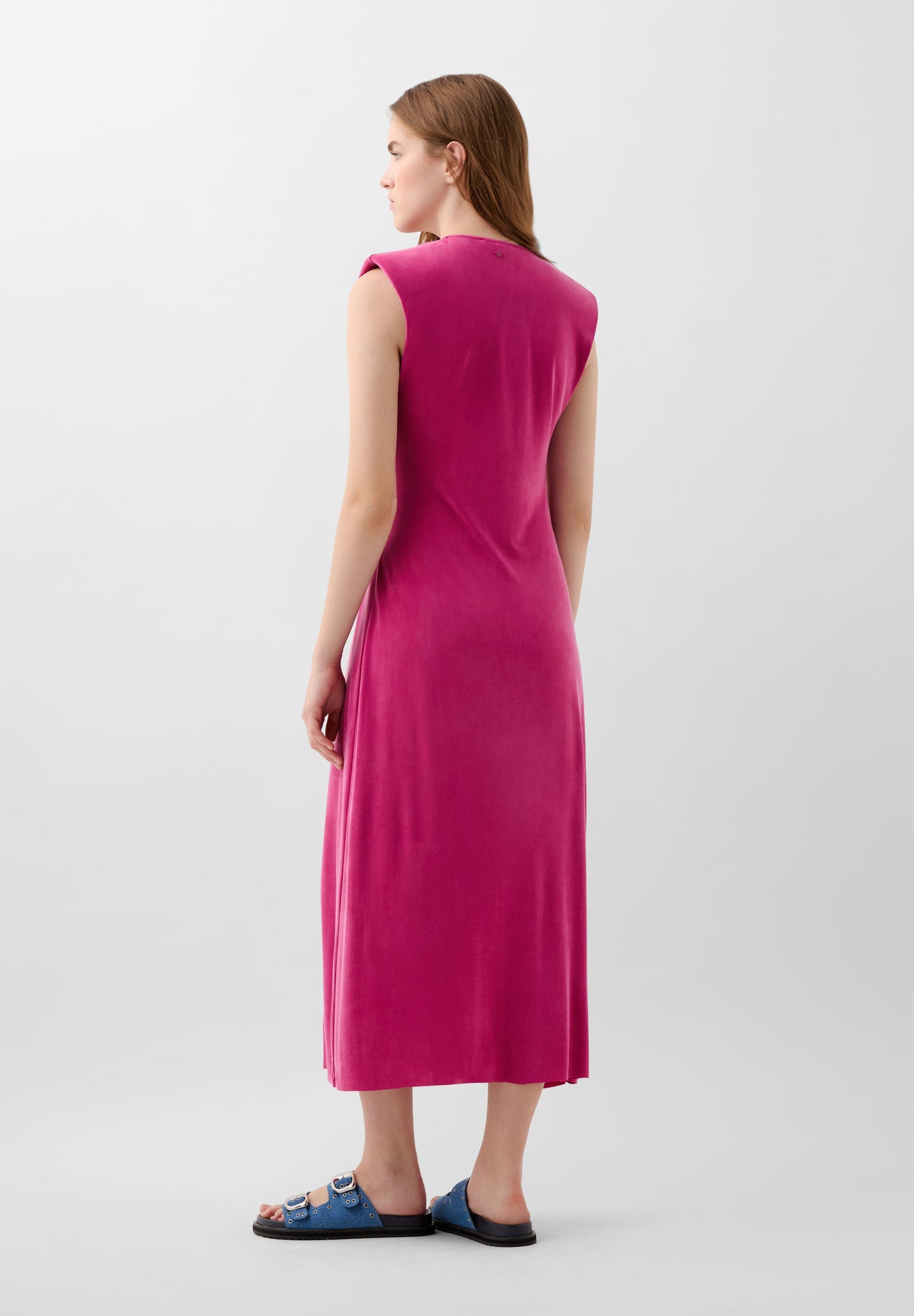 CUPRO DRESS WITH WAIST DETAIL