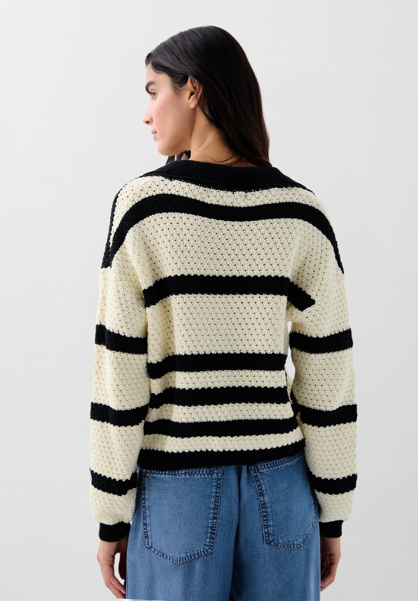 STRIPED CROCHET SWEATER