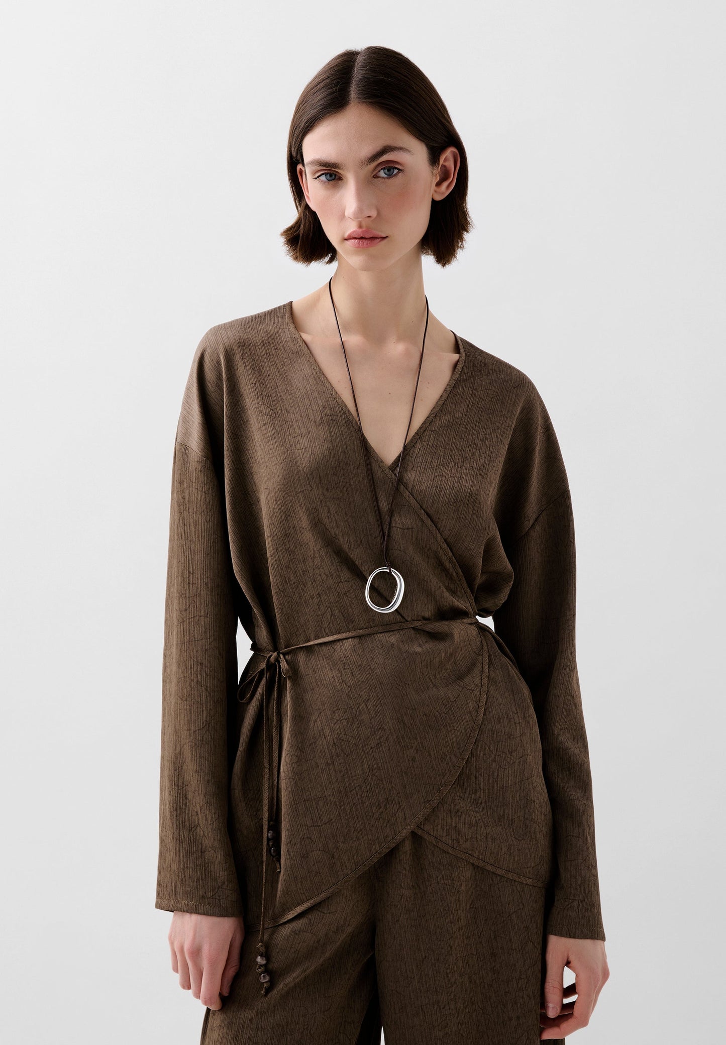 ASYMMETRIC DRAWSTRING KAFTAN