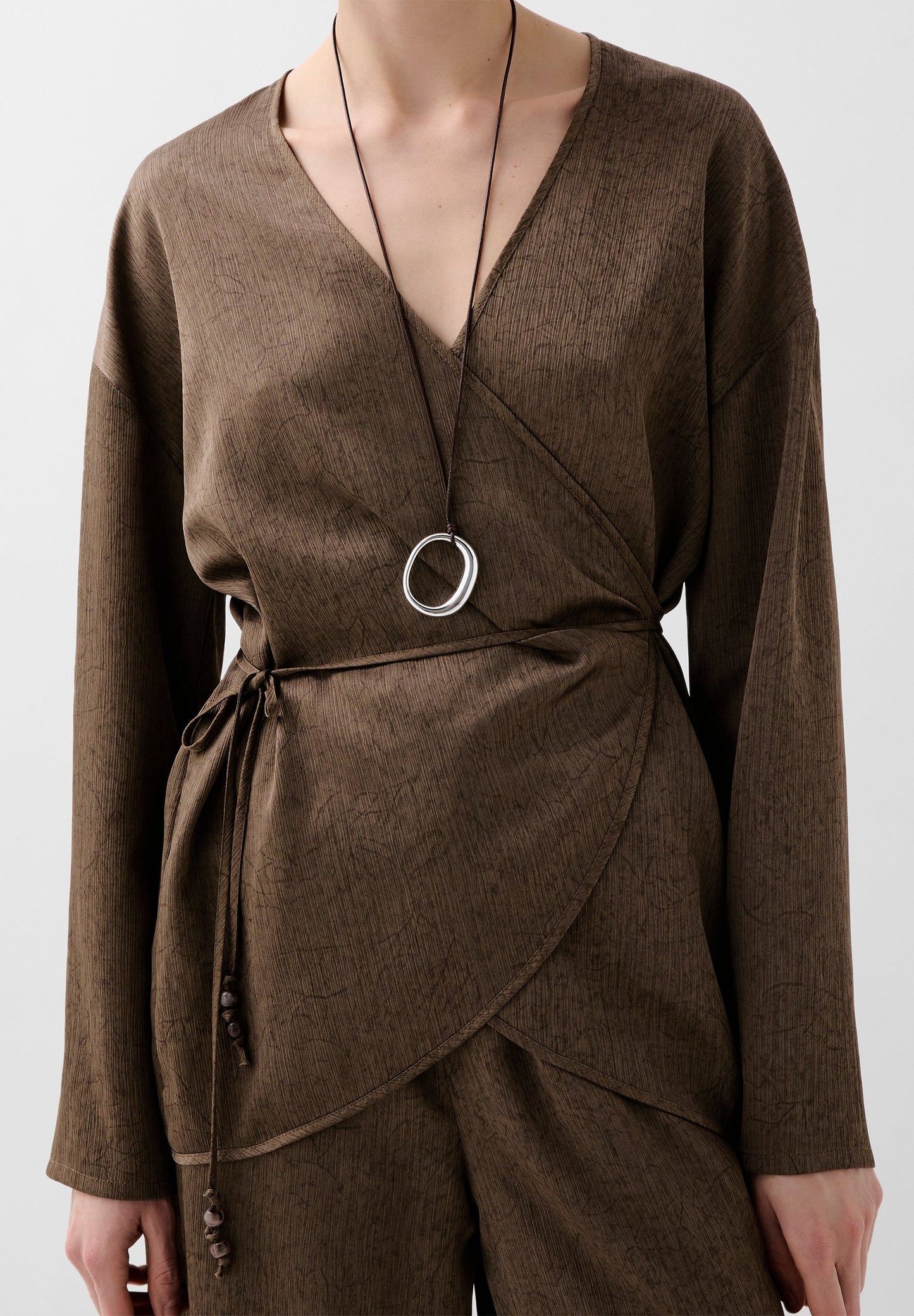 ASYMMETRIC DRAWSTRING KAFTAN