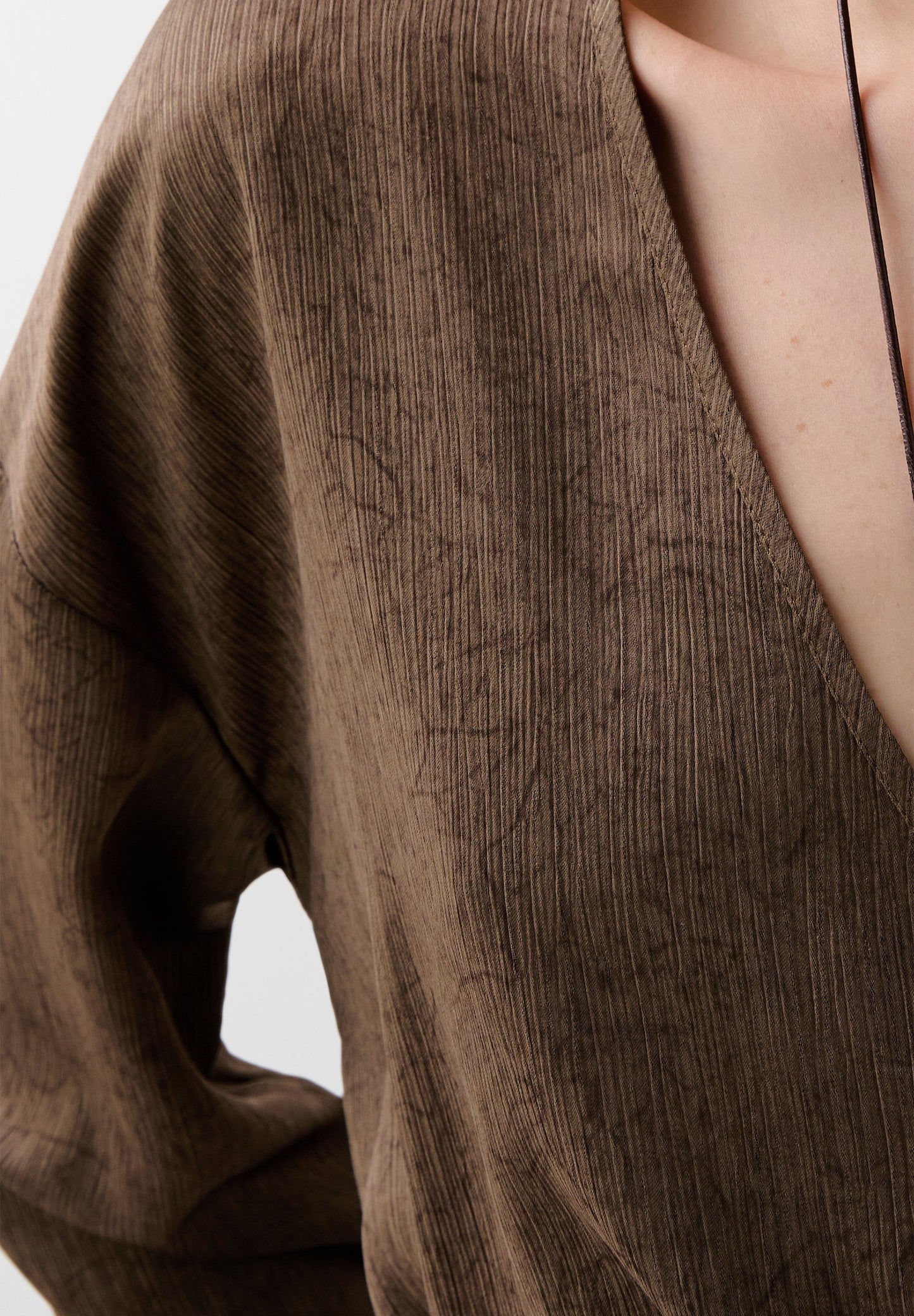 ASYMMETRIC DRAWSTRING KAFTAN