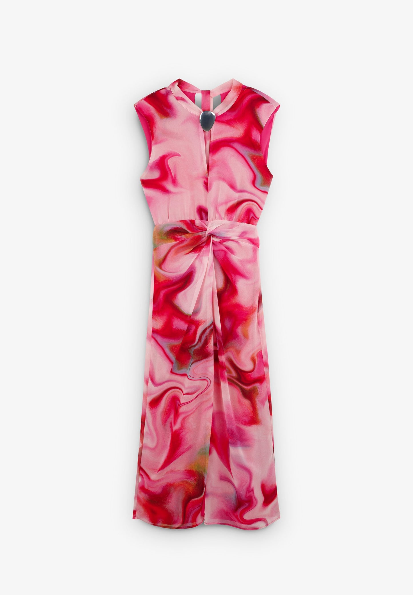 PRINT DRESS WITH KNOT