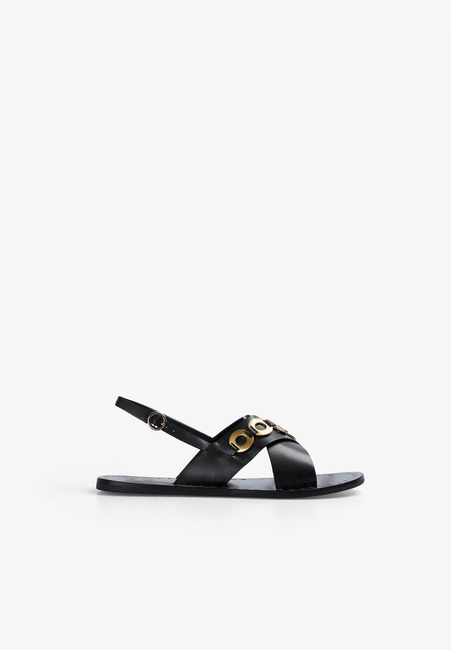 100% METALLIC LEATHER SANDALS