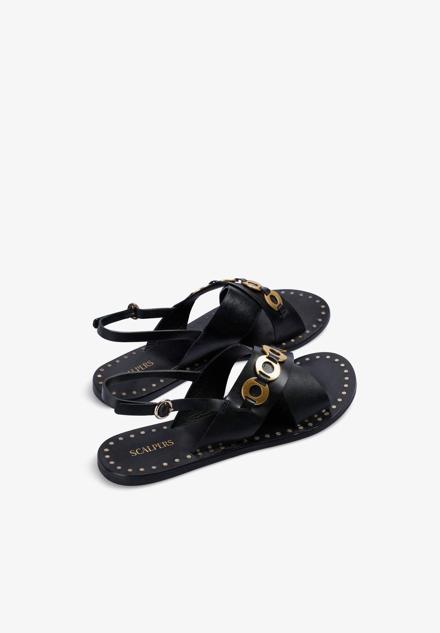 100% METALLIC LEATHER SANDALS