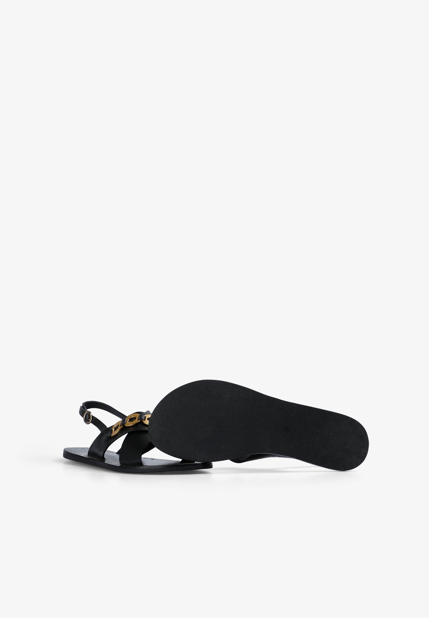 100% METALLIC LEATHER SANDALS
