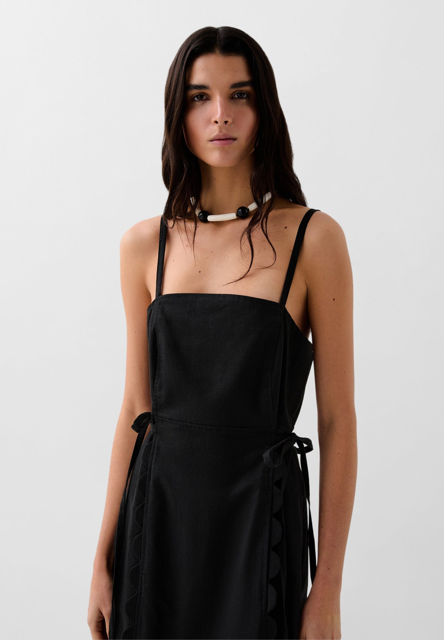 SCLINEN SCALLOP DRESS