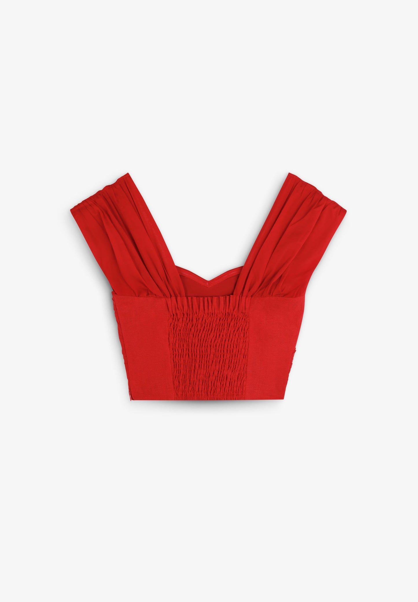 DRAPPED LINEN TOP