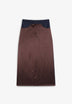 SATIN DENIM SKIRT