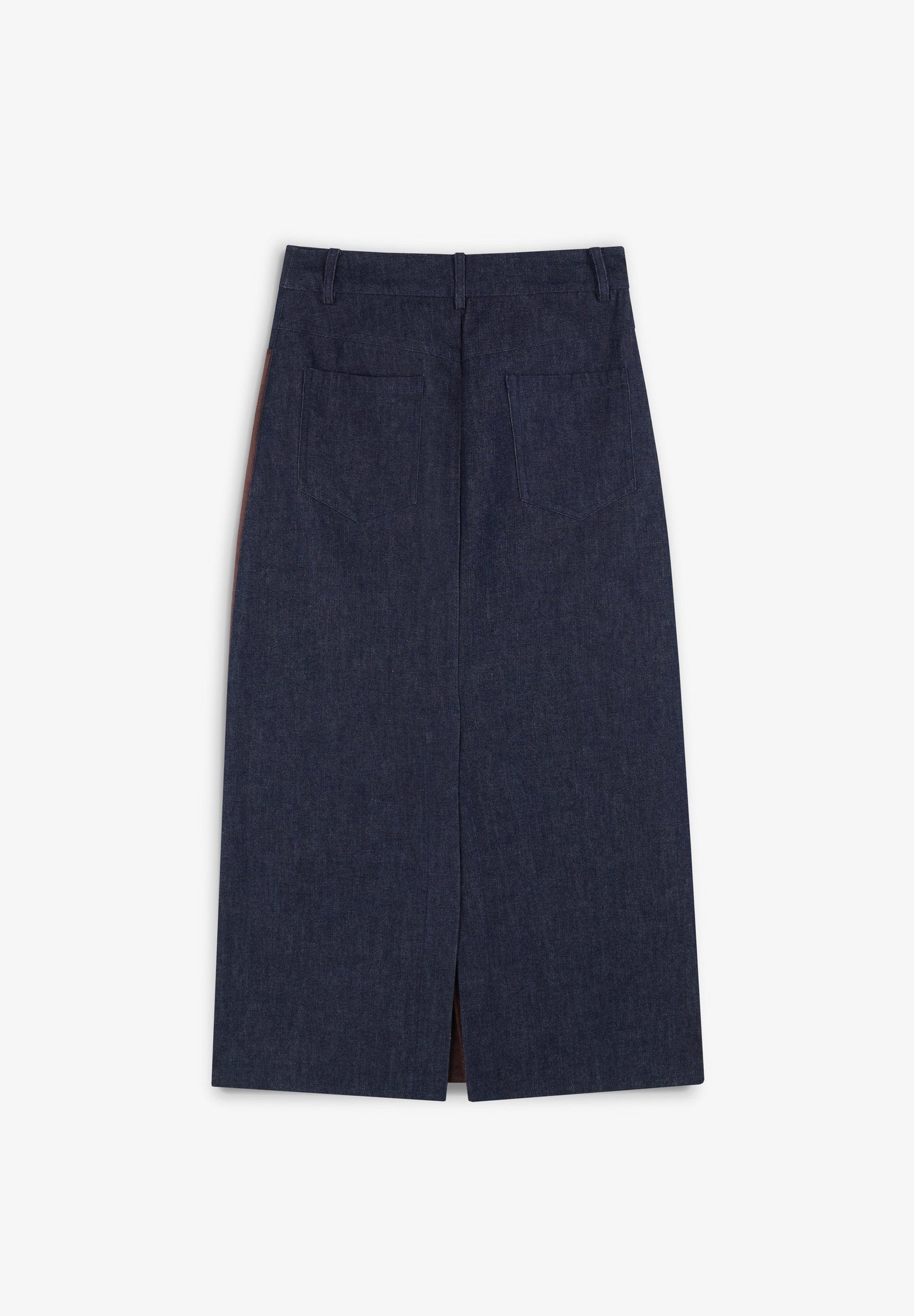 SATIN DENIM SKIRT