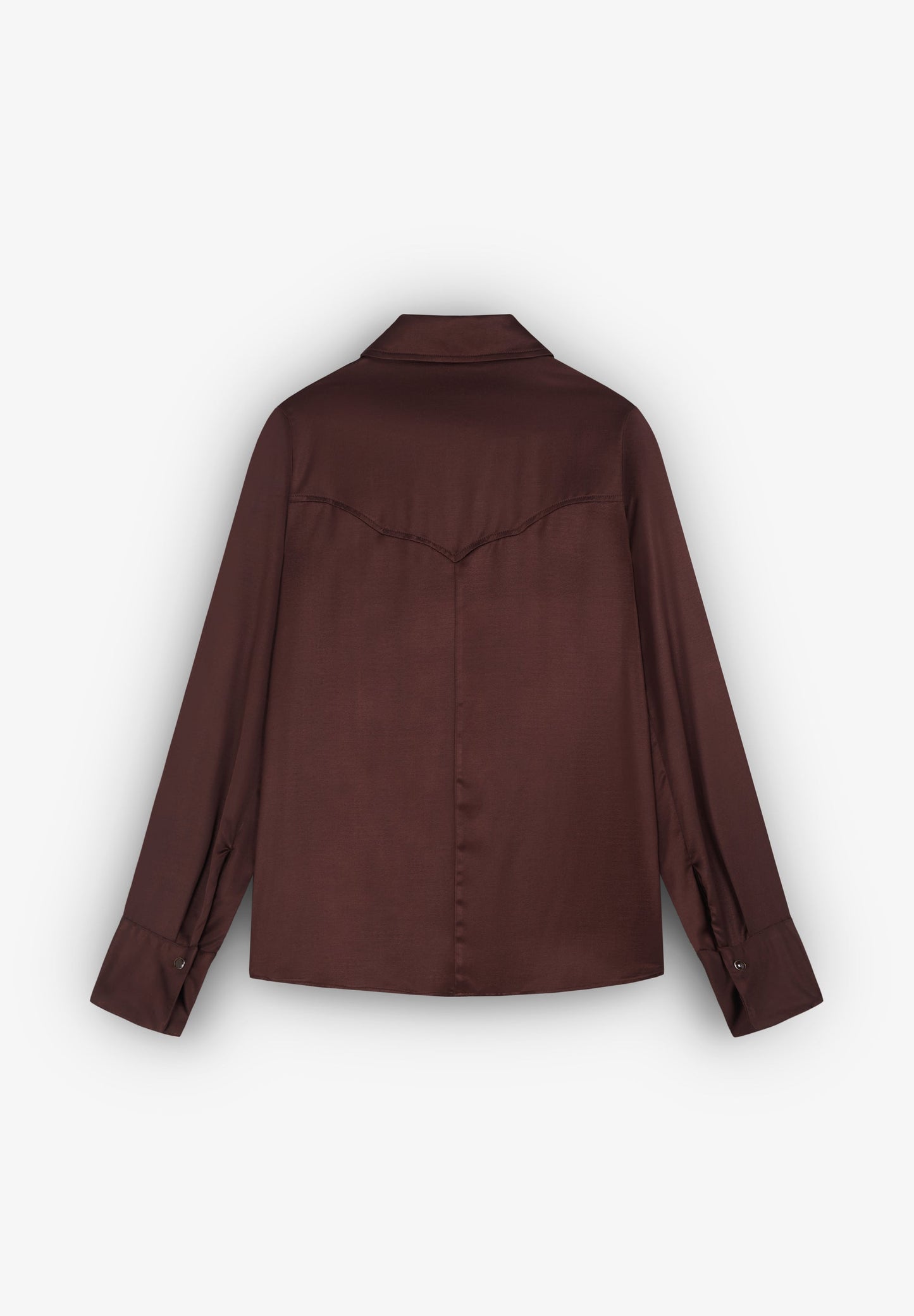 SATIN SHIRT WITH STITCHING