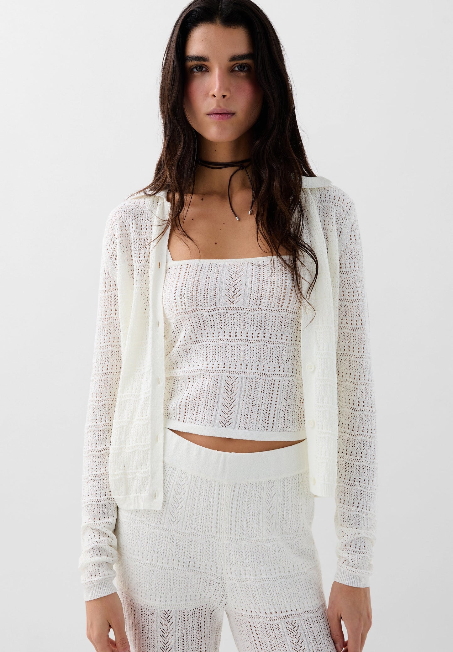 SCPOINTELLE WHITE CARDIGAN