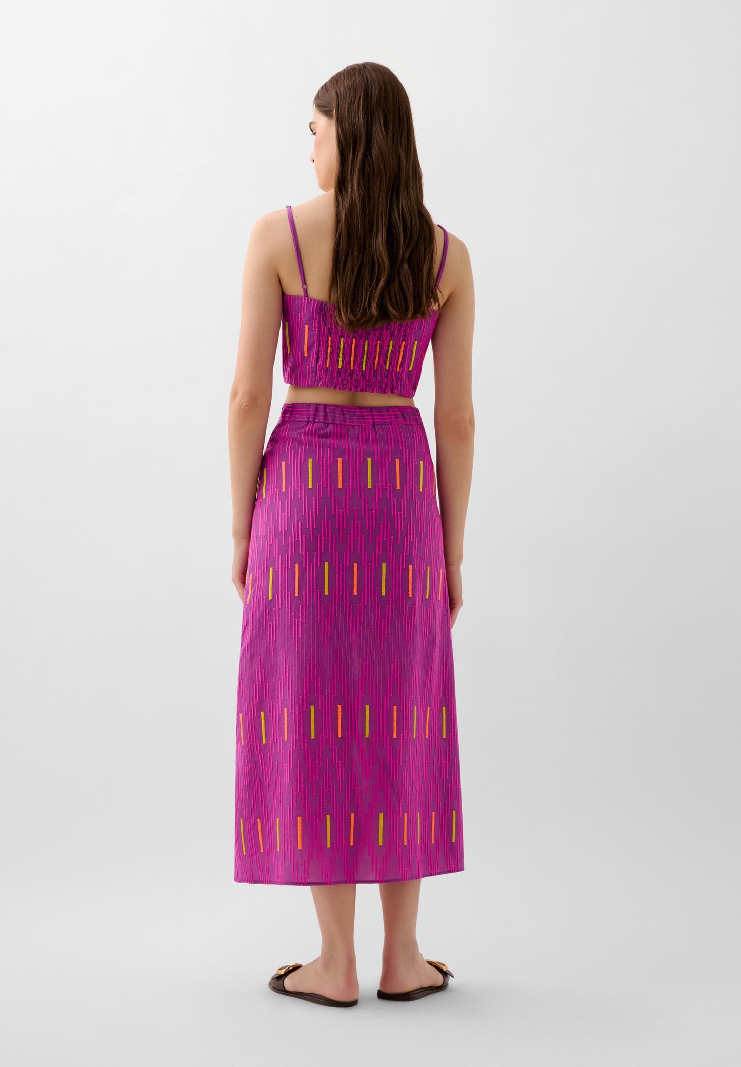 EMBROIDERED MIDI SKIRT