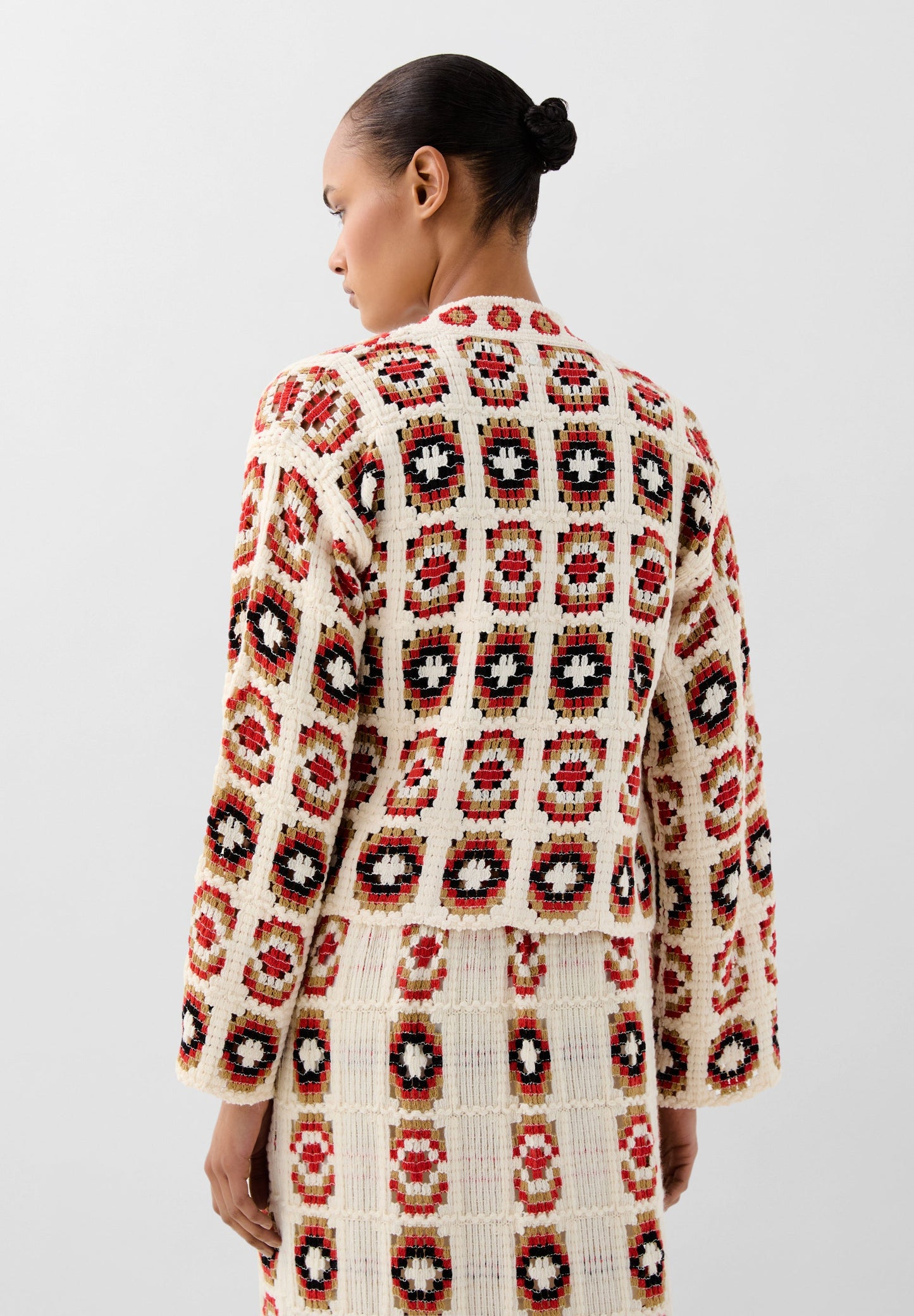 EMBROIDERED CROCHET CARDIGAN