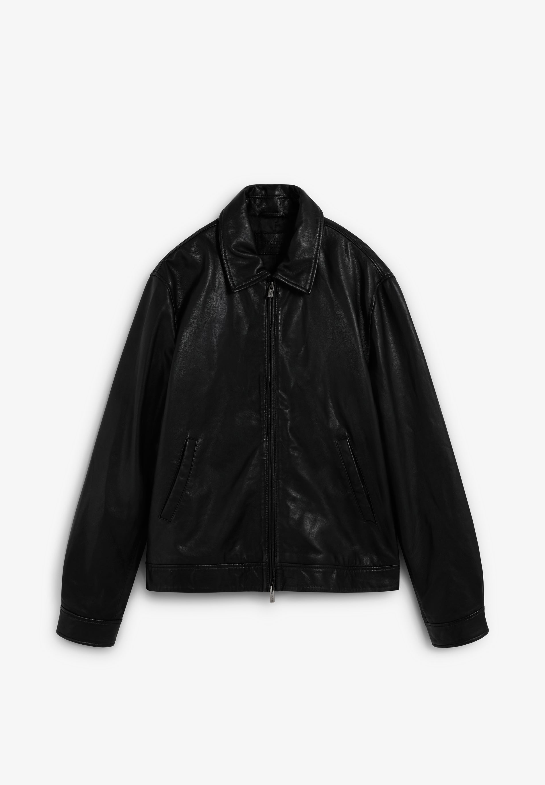 COLLARED LEATHER JACKET
