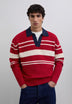 STRIPED WOOL POLO SHIRT SWEATER